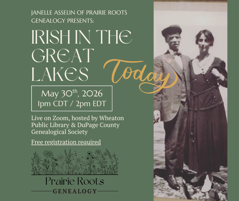 Reminder! “Irish in the Great Lakes” talk today