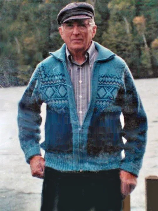 Leonard Asselin on the lake, late 1980s