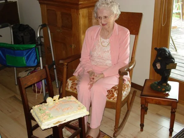 Eileen O'Rourke Asselin on her 97th birthday (2009)