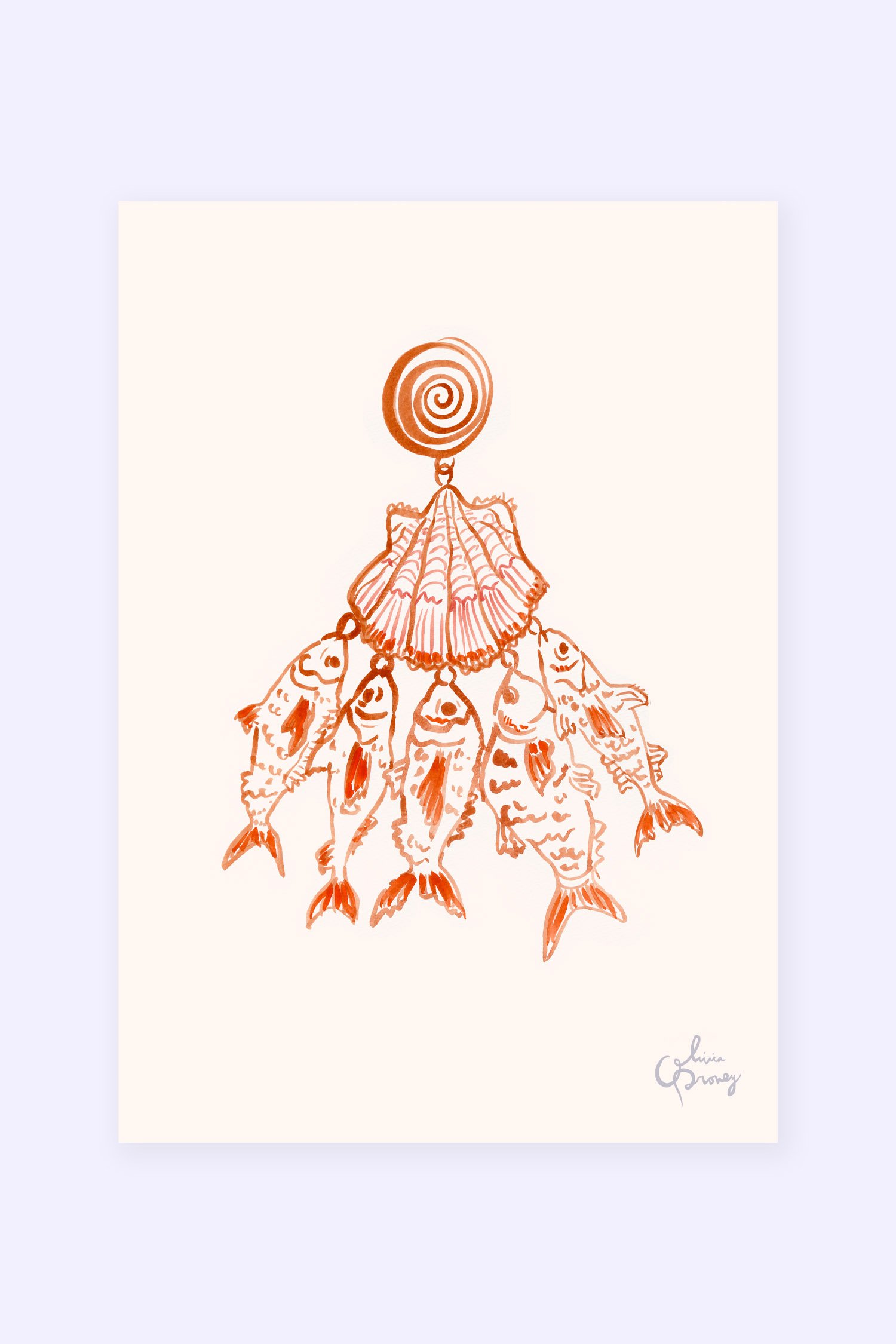 "Yves and the Fish " Print