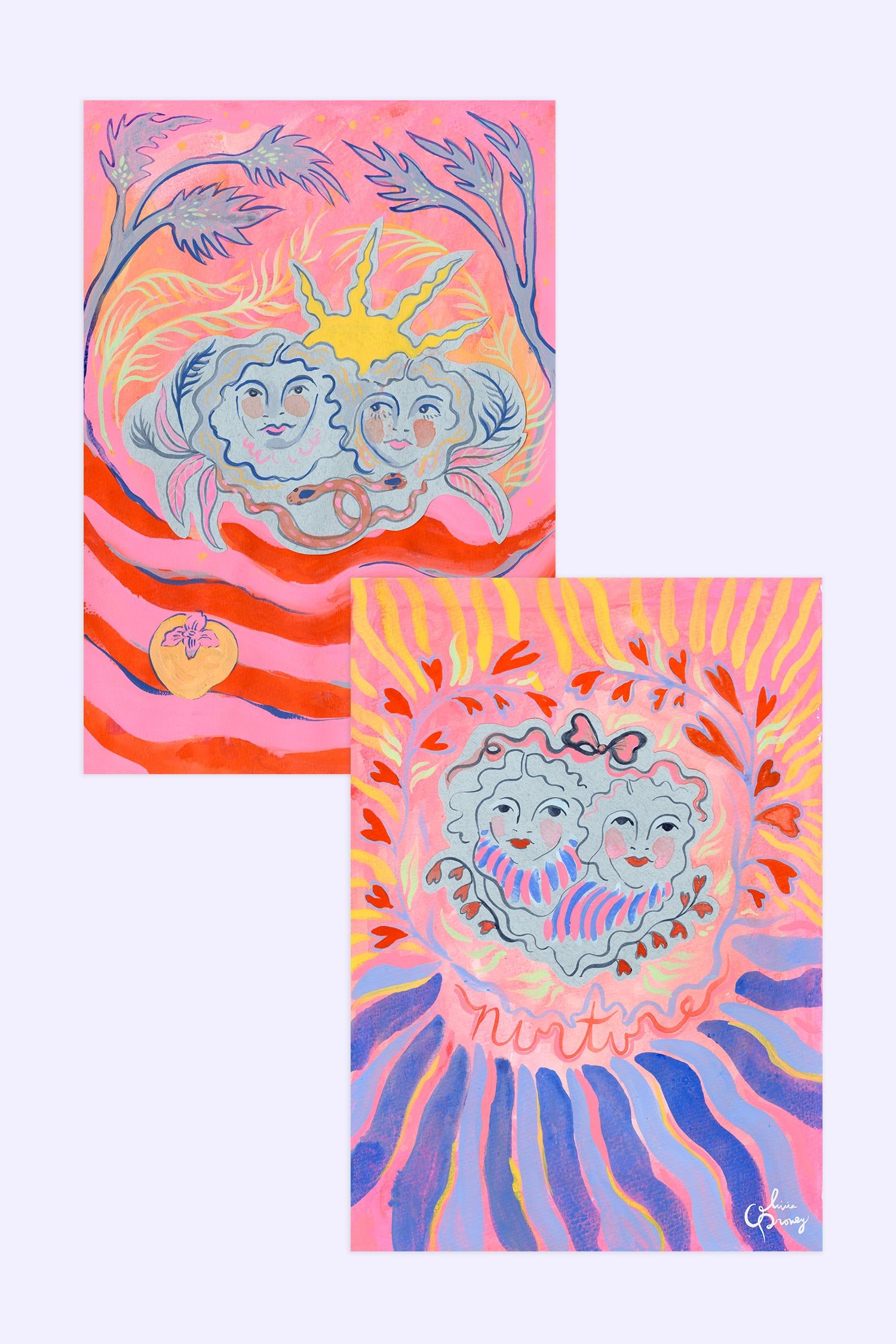 "Nurture" Duo Print Set