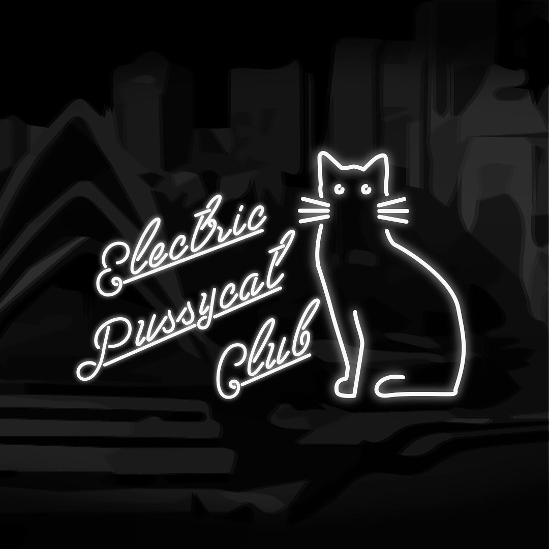 🐈&zwj;⬛ Electric Pussycat Club⚡️ 
One from the archives, a logo for a retro nightclub years ago. Before sydney nightlife got destroyed :/ 
#zillacreativeco