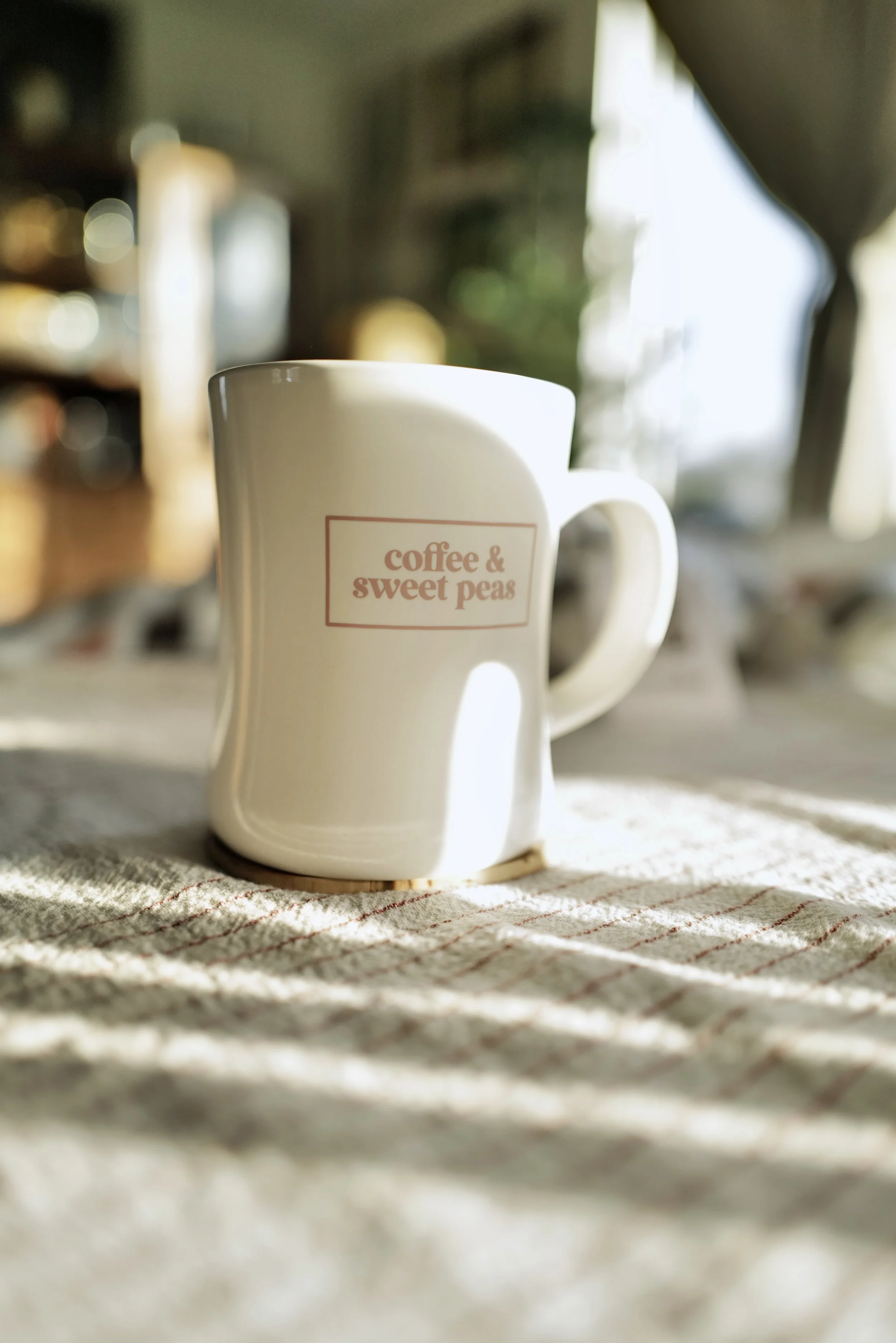 Coffee & Sweet Peas Diner Mug