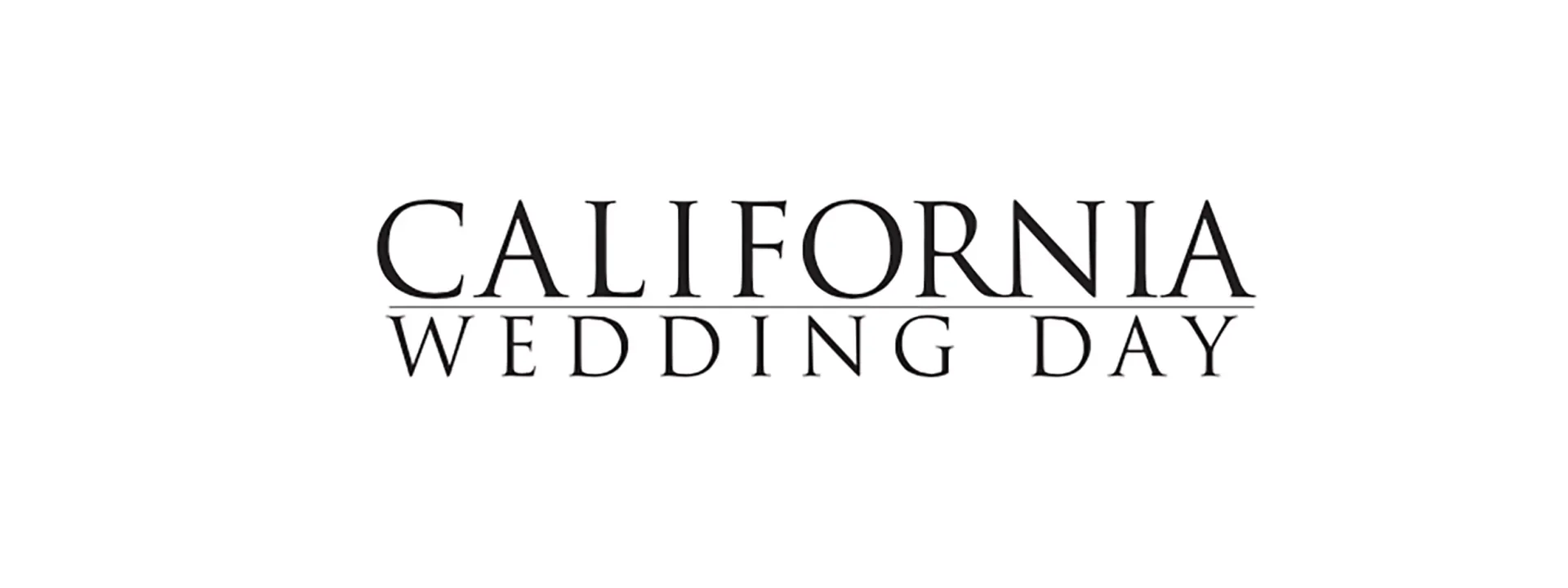 Text reading 'California Wedding Day' on a white background.