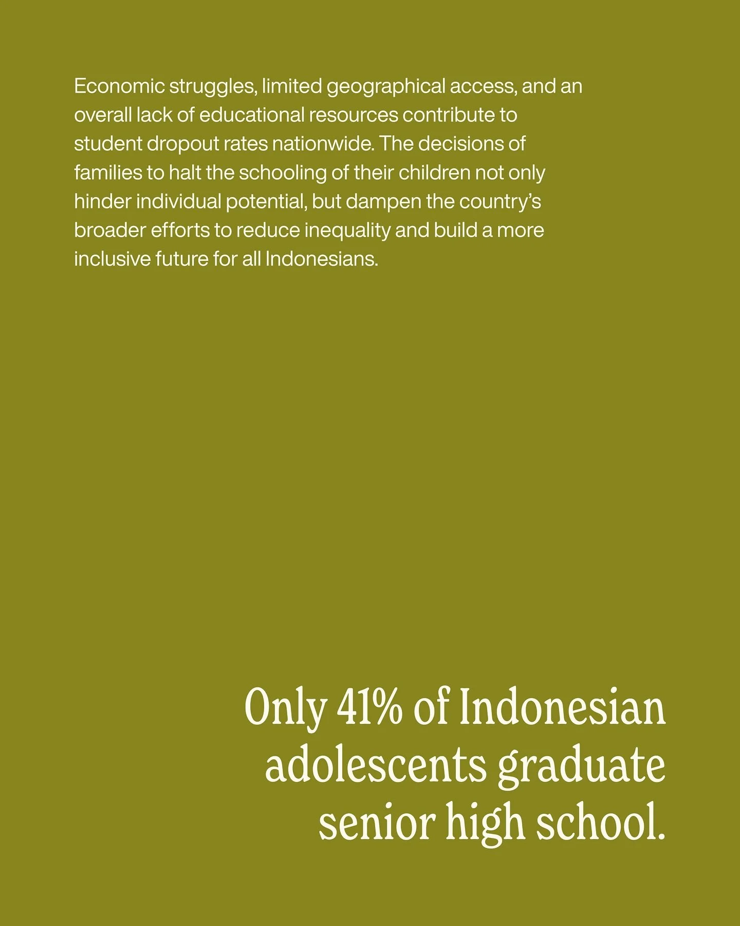 Education in Indonesia—the problem, the reality. What is the solution?