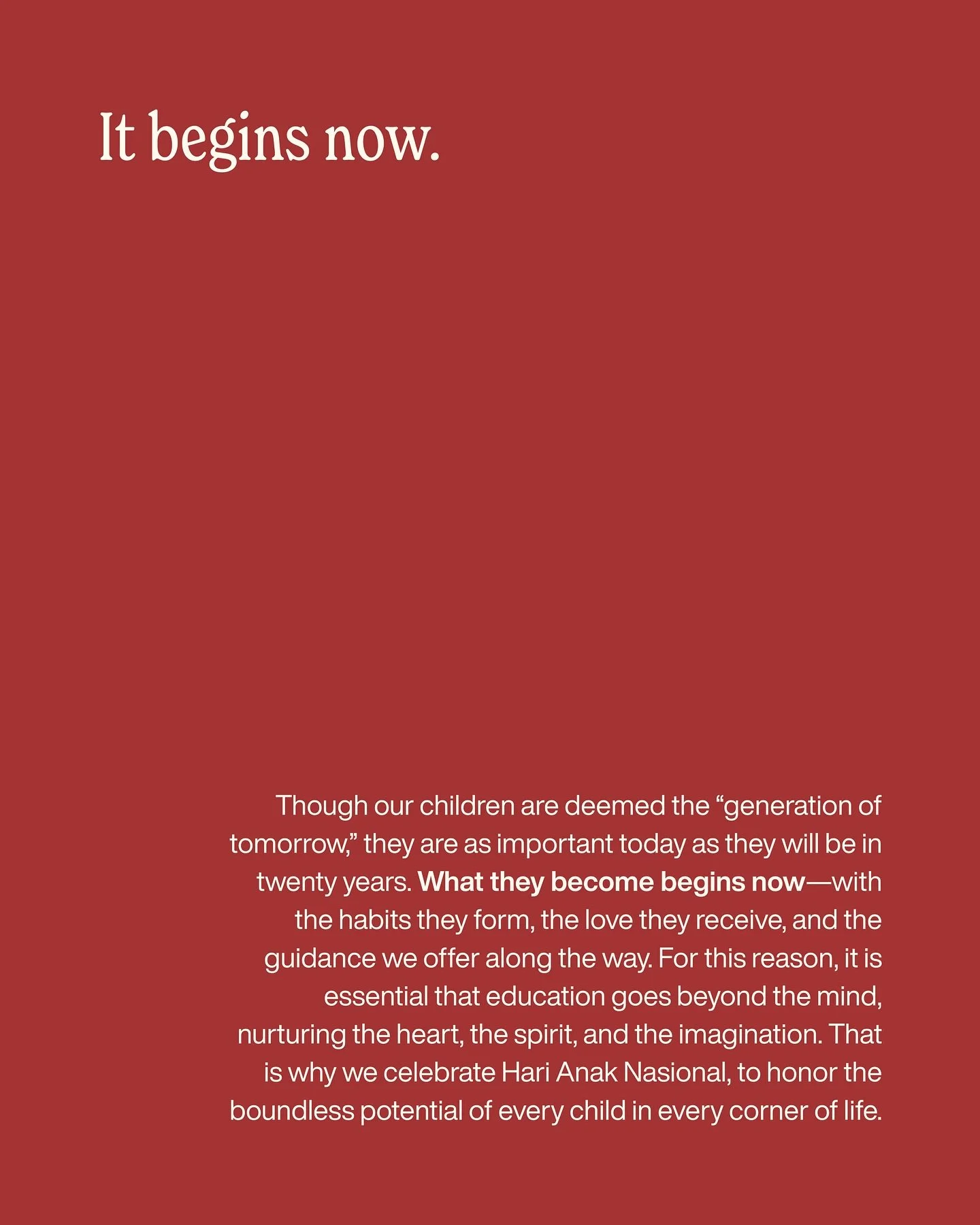 What is the importance of Hari Anak Nasional? Why should we celebrate on July 23rd?
