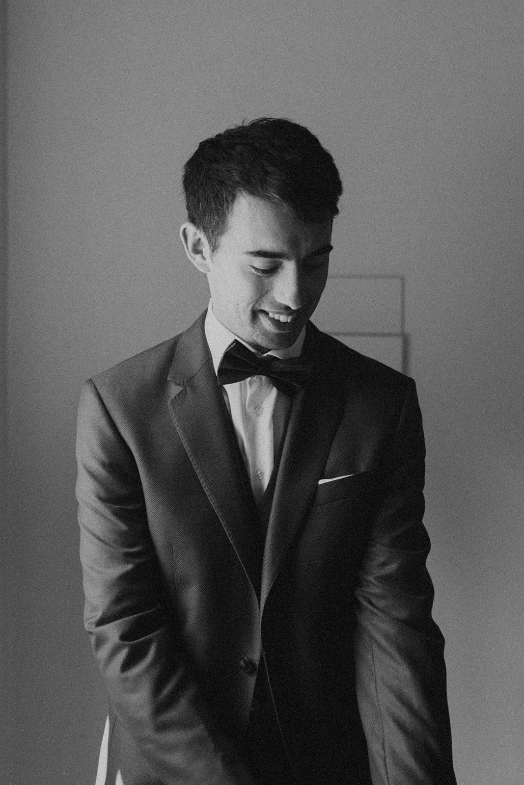 Smiling groom