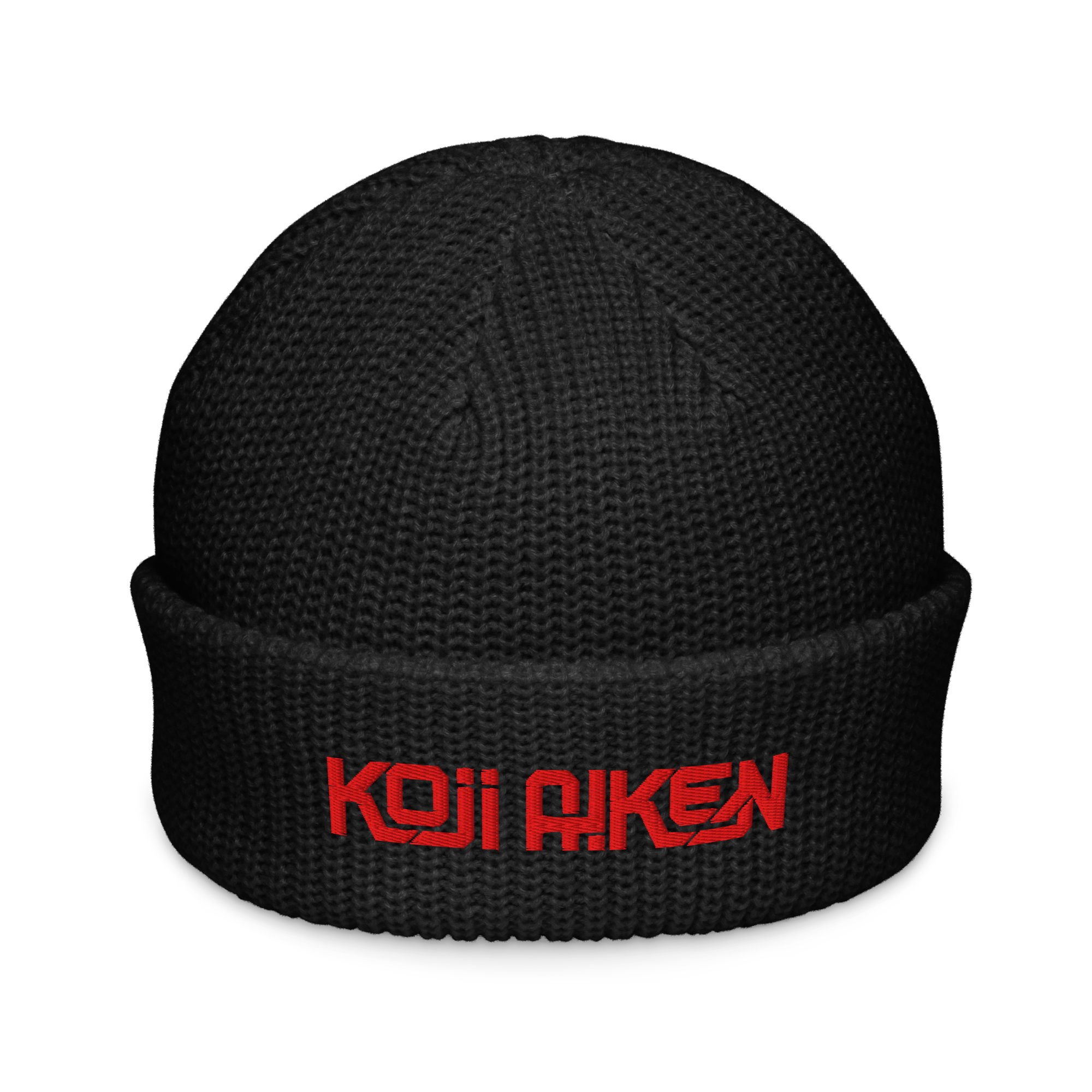 New Age Red Koji Aiken Beanie Back