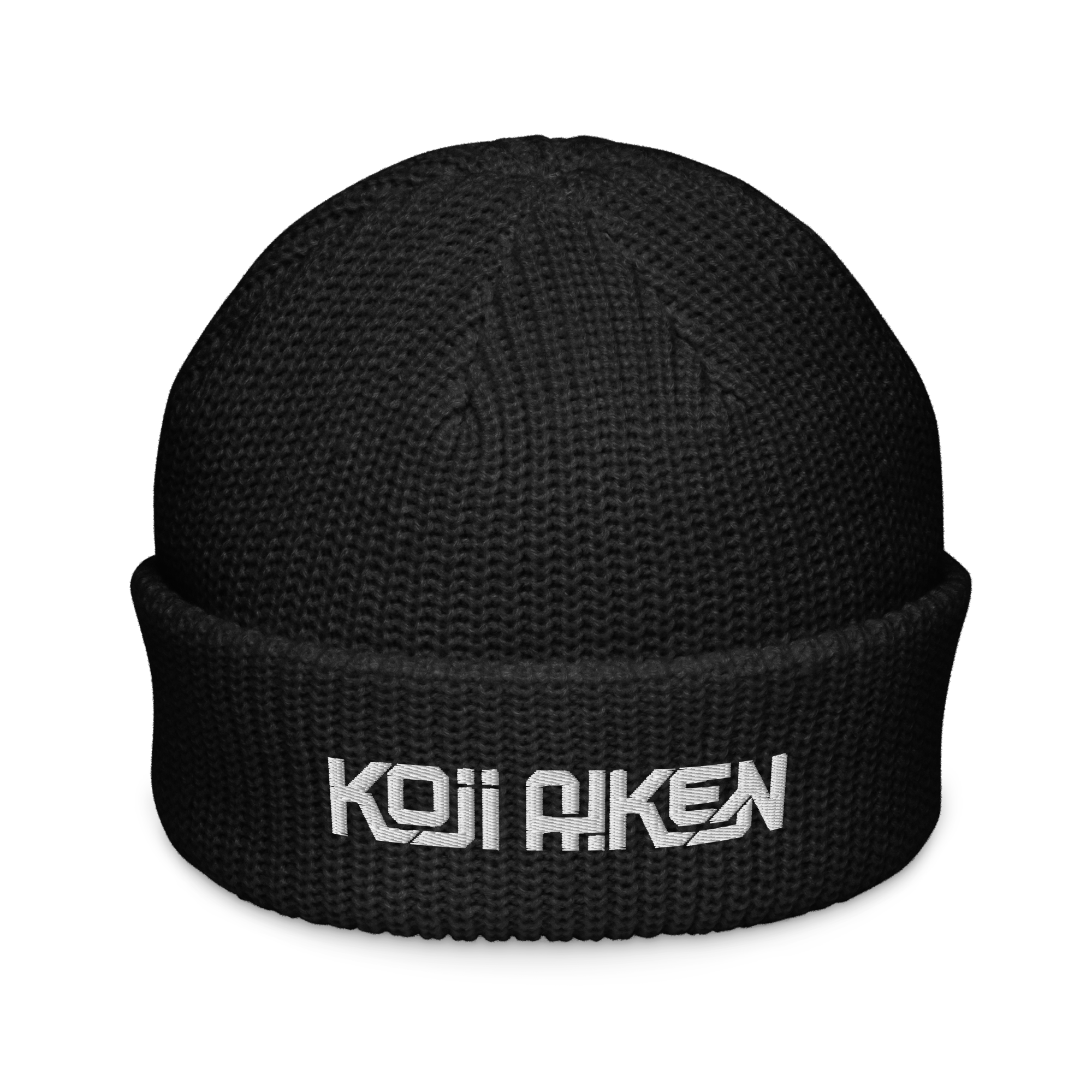 New Age White Koji Aiken Beanie Back