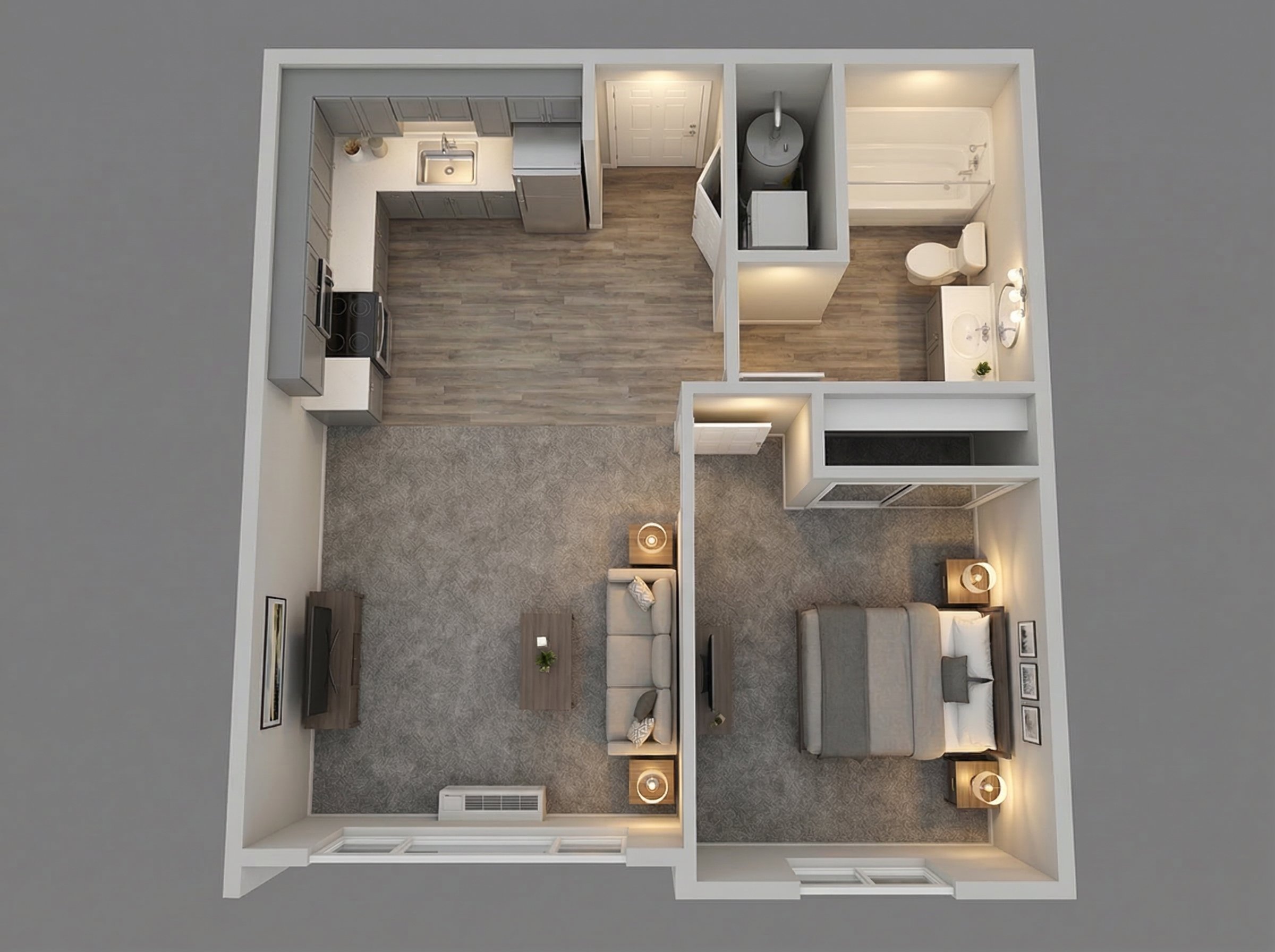 FLOORPLAN "C" ONE-BEDROOM