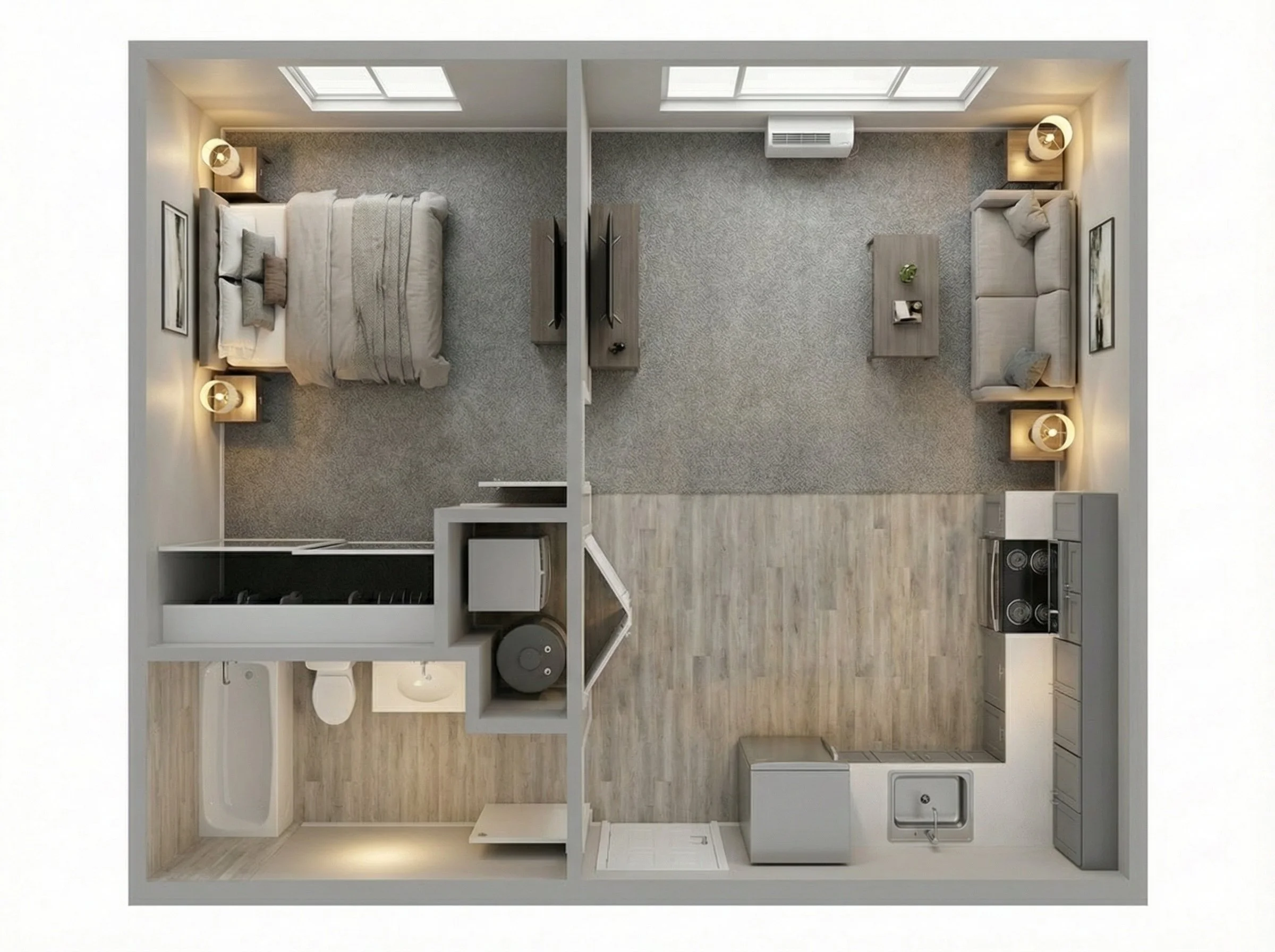 FLOORPLAN "B" ONE-BEDROOM