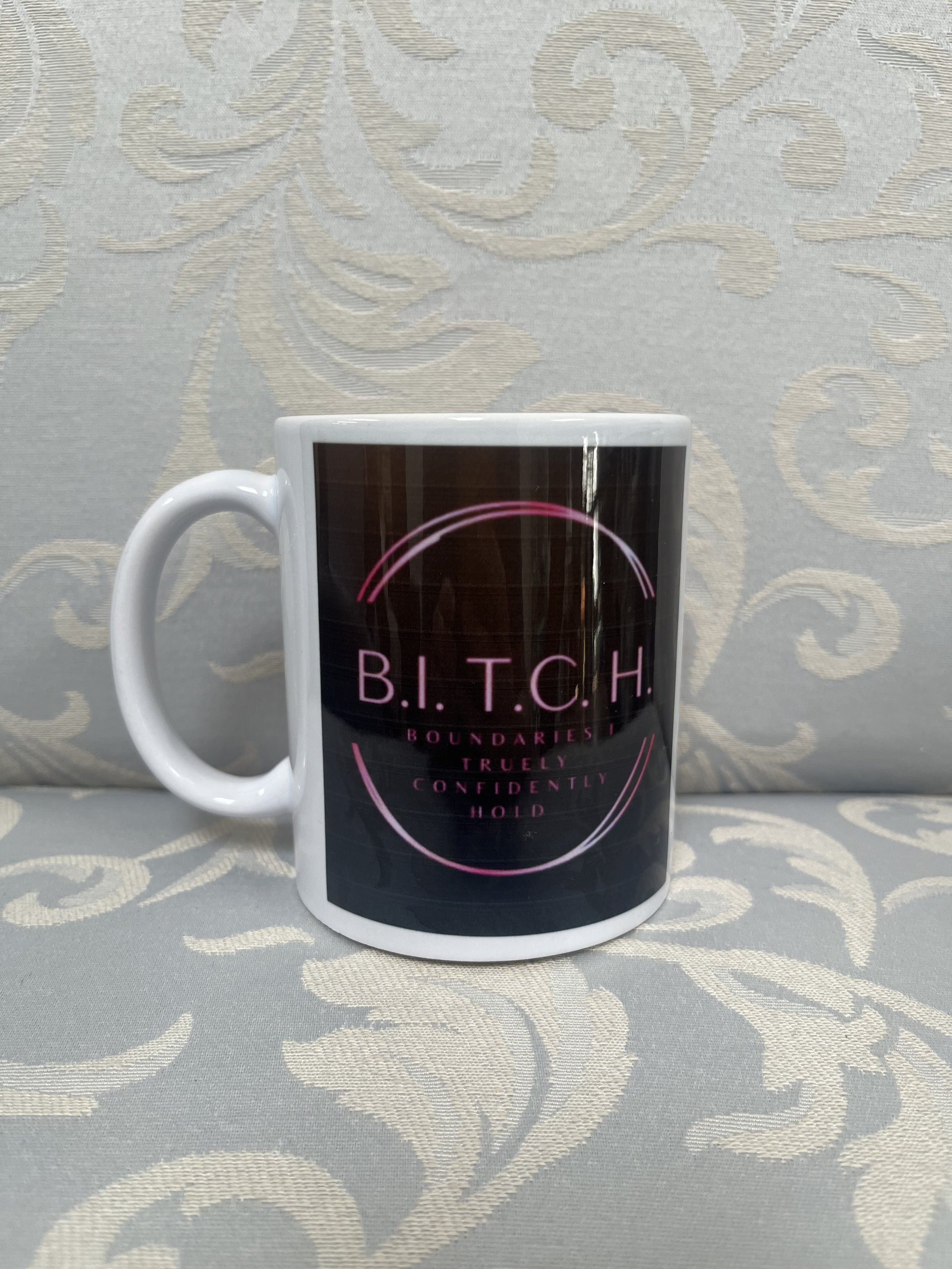 B.I.T.C.H. Black & Pink Mug