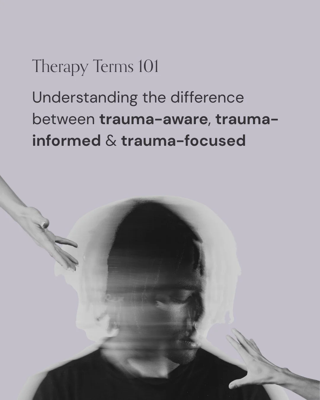 Have you ever tried to find a counsellor and found yourself squinting at their website wondering what half the words actually mean? ⁠
⁠
Trauma-aware, trauma-informed, trauma-focused. ⁠
⁠
They sound similar, but they're not the same thing, and most we