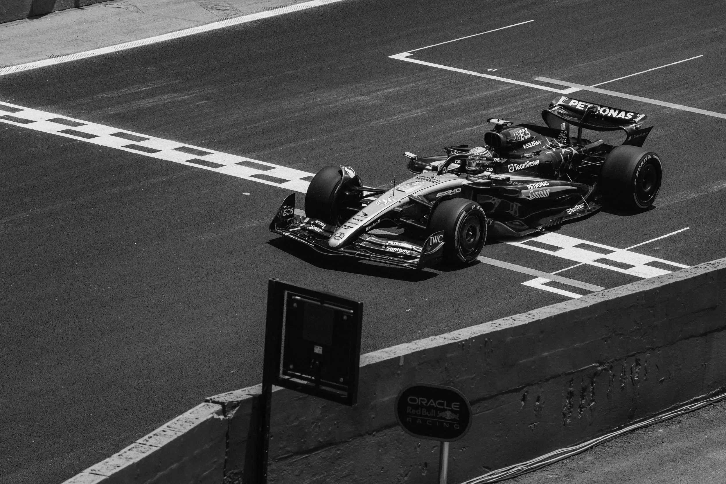 Formula 1 car on the track