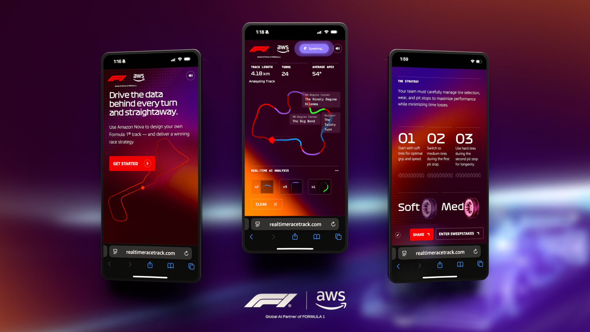AWS generative AI F1 experience allowing fans to design their own race track