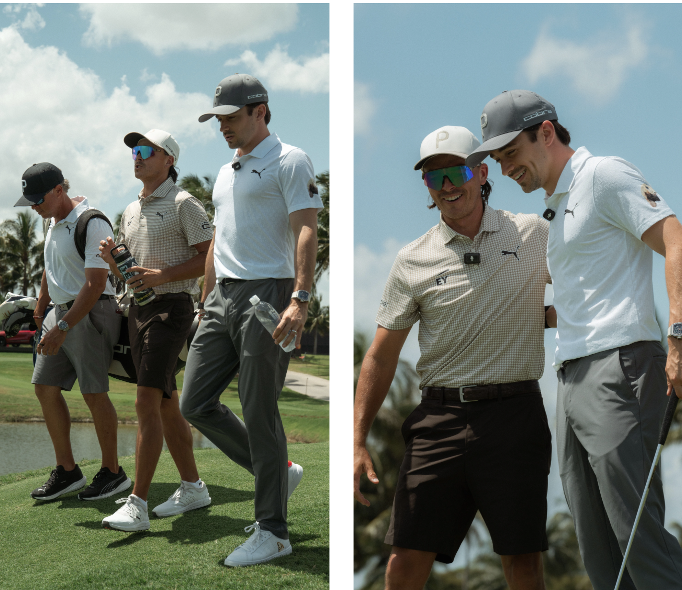 Charles Leclerc with PUMA and COBRA Golf ambassadors in Miami ahead of the 2026 Miami Grand Prix
