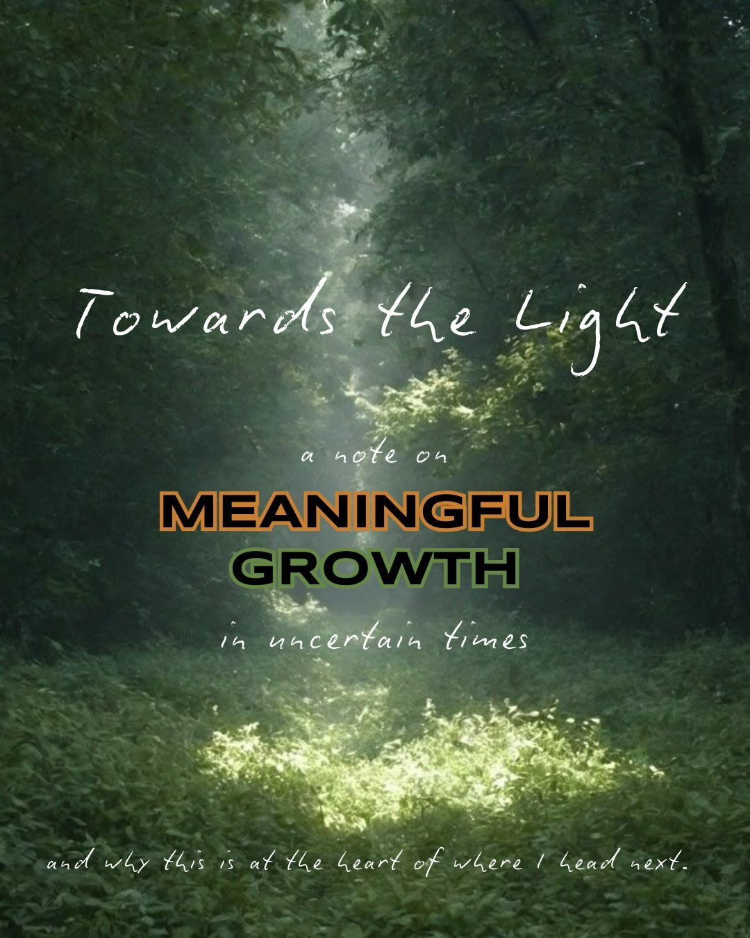 My most-had conversation with clients and friends, how do we run our businesses and do our work without being so dependent on socials? My answer? We gotta grow around it 🌳 
Embracing my messy middle gang and sharing some little seeds that have been 