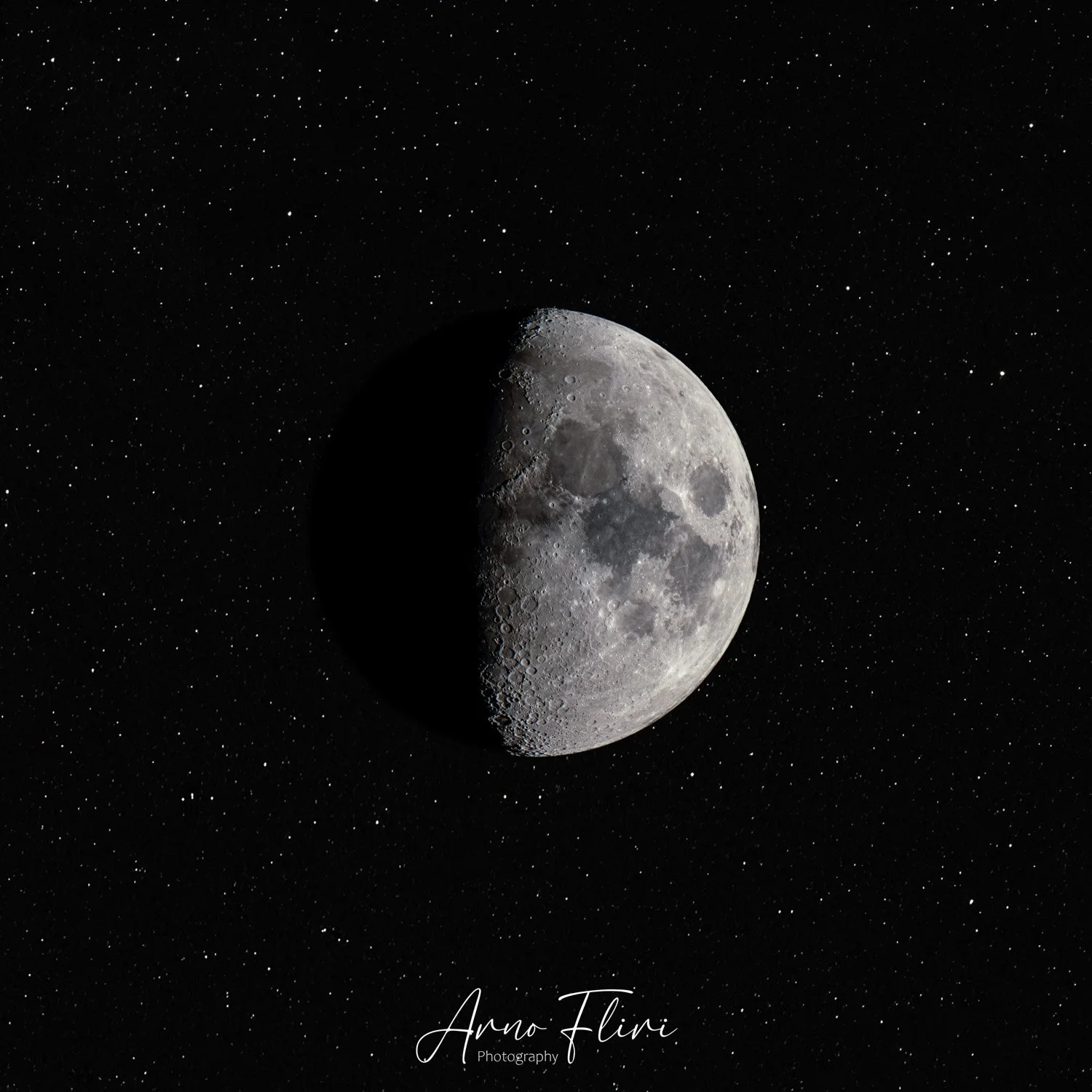 Moon and stars composite