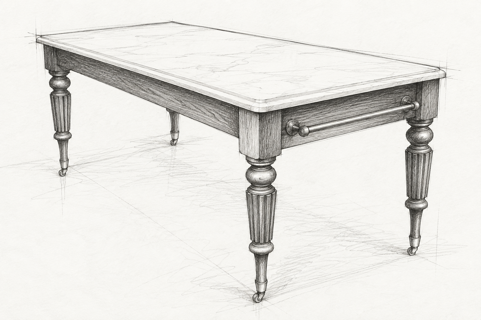 Sketch of Victorian Inspired Chefs Table Fox and Bear.png
