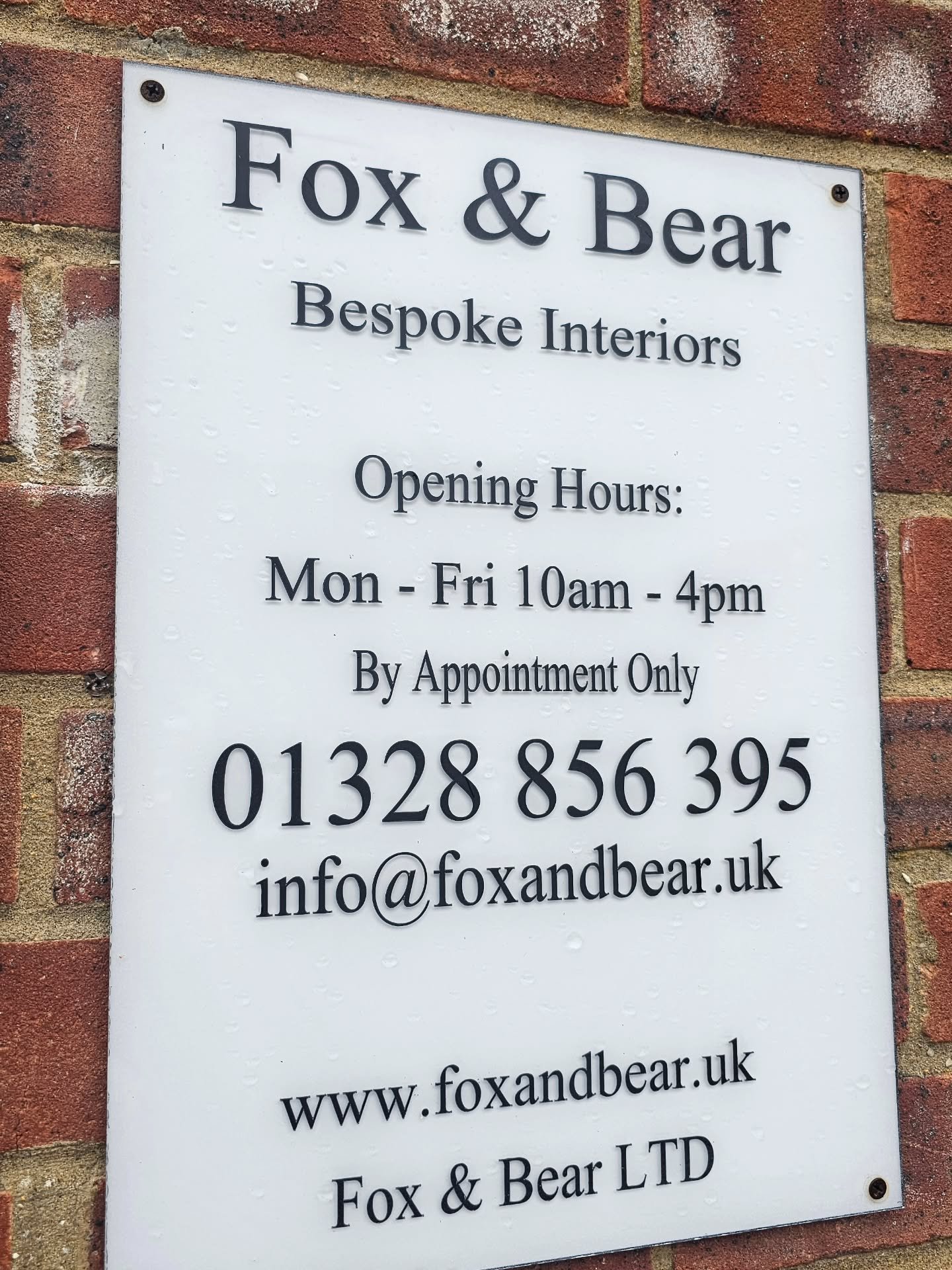 By appointment. Deliberately.

When you visit Fox &amp; Bear, the studio is yours.

No busy showroom.
No interruptions.
No pressure.

Just dedicated time with your designer to sit down over a coffee, explore materials and finishes, and properly talk 