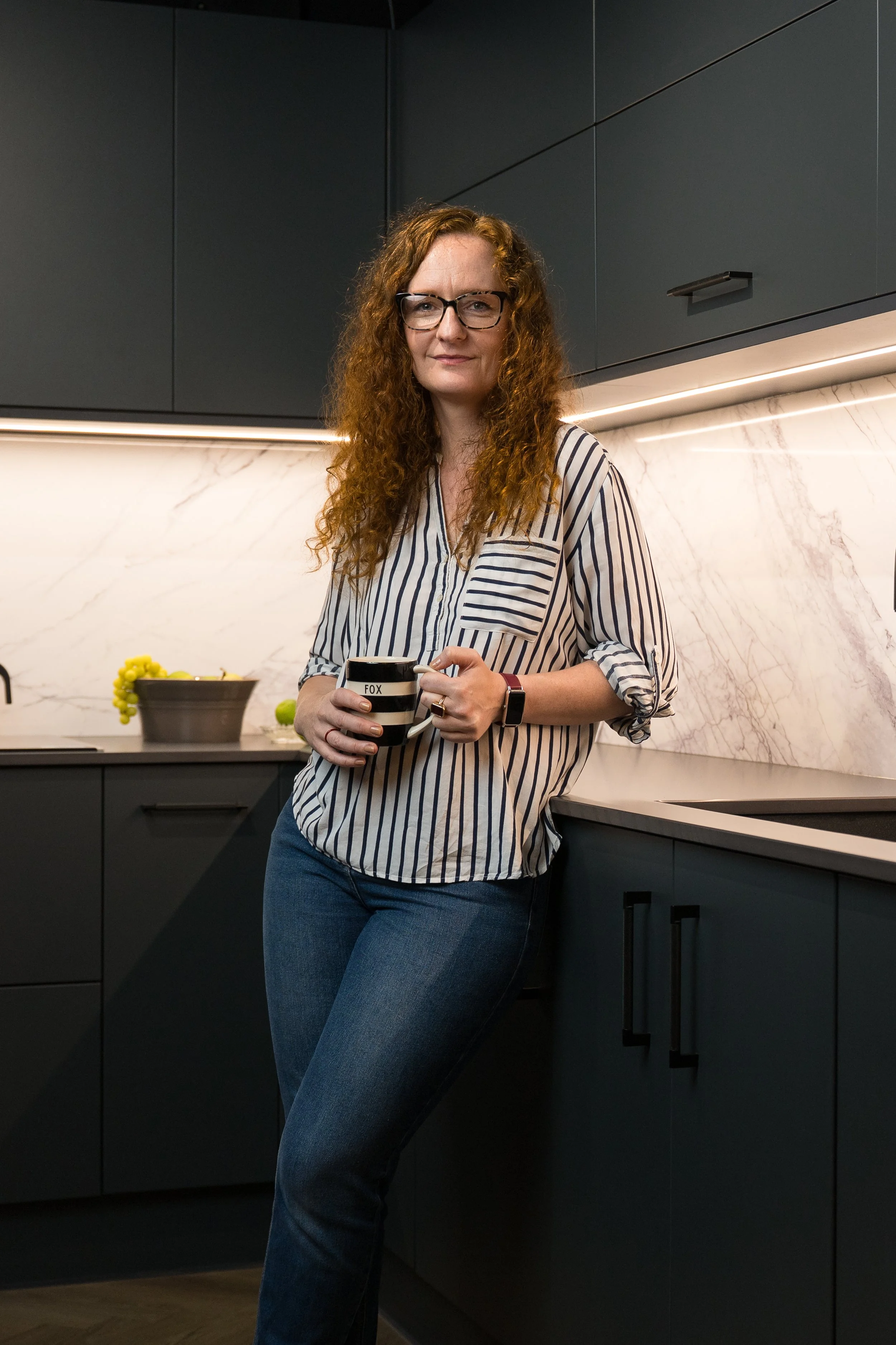 Interior designer Olga Jaszewska of Fox & Bear in the Fakenham kitchen showroom