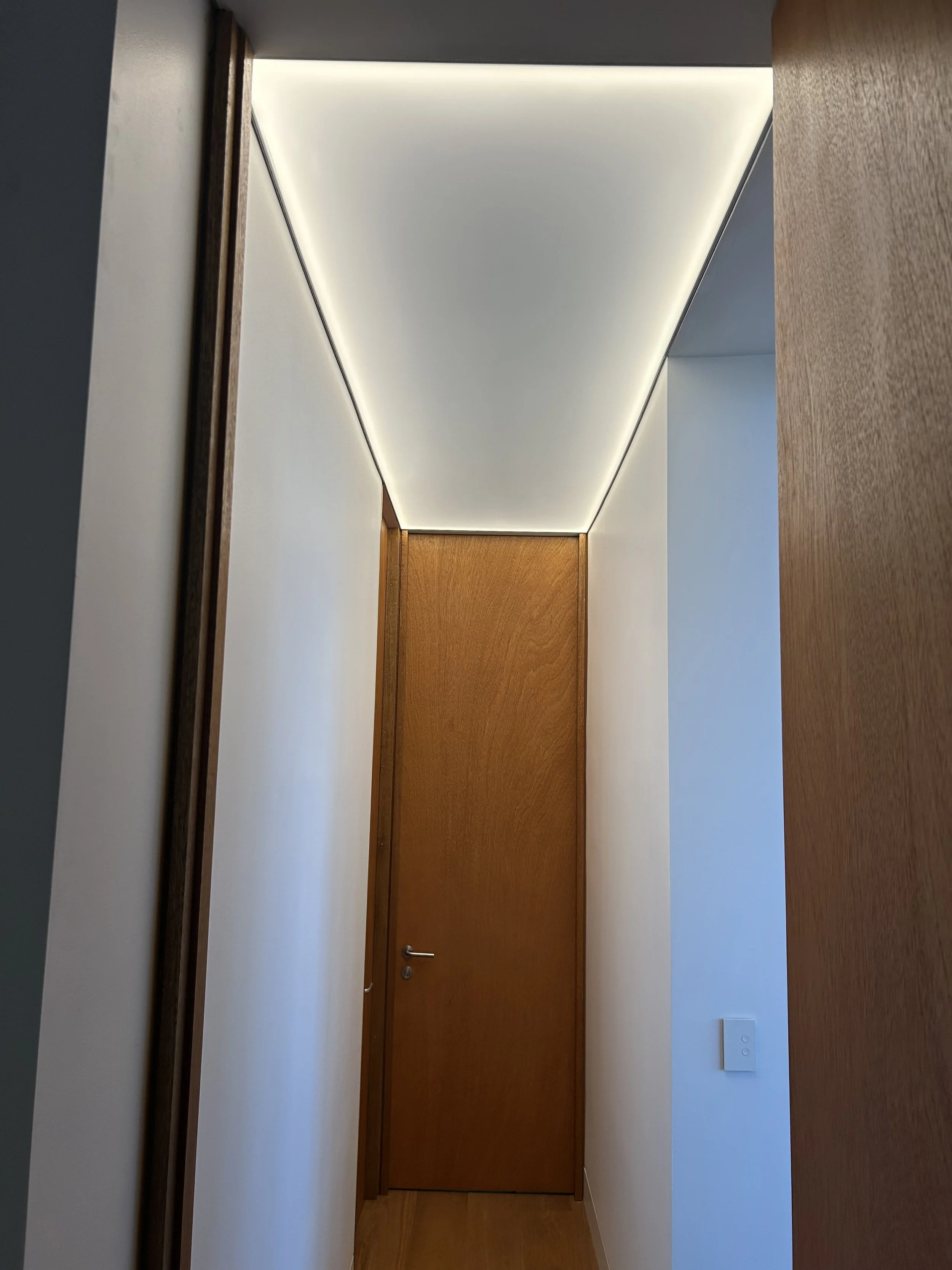 Hallway Large Rectangular Shape Custom Bespoke LED Lighting Stretch Diffuser Ceiling