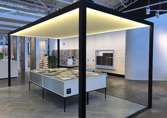 Retail Canopy Large Rectangle Shape PODS Custom Bespoke LED Lighting Stretch Diffuser Ceiling