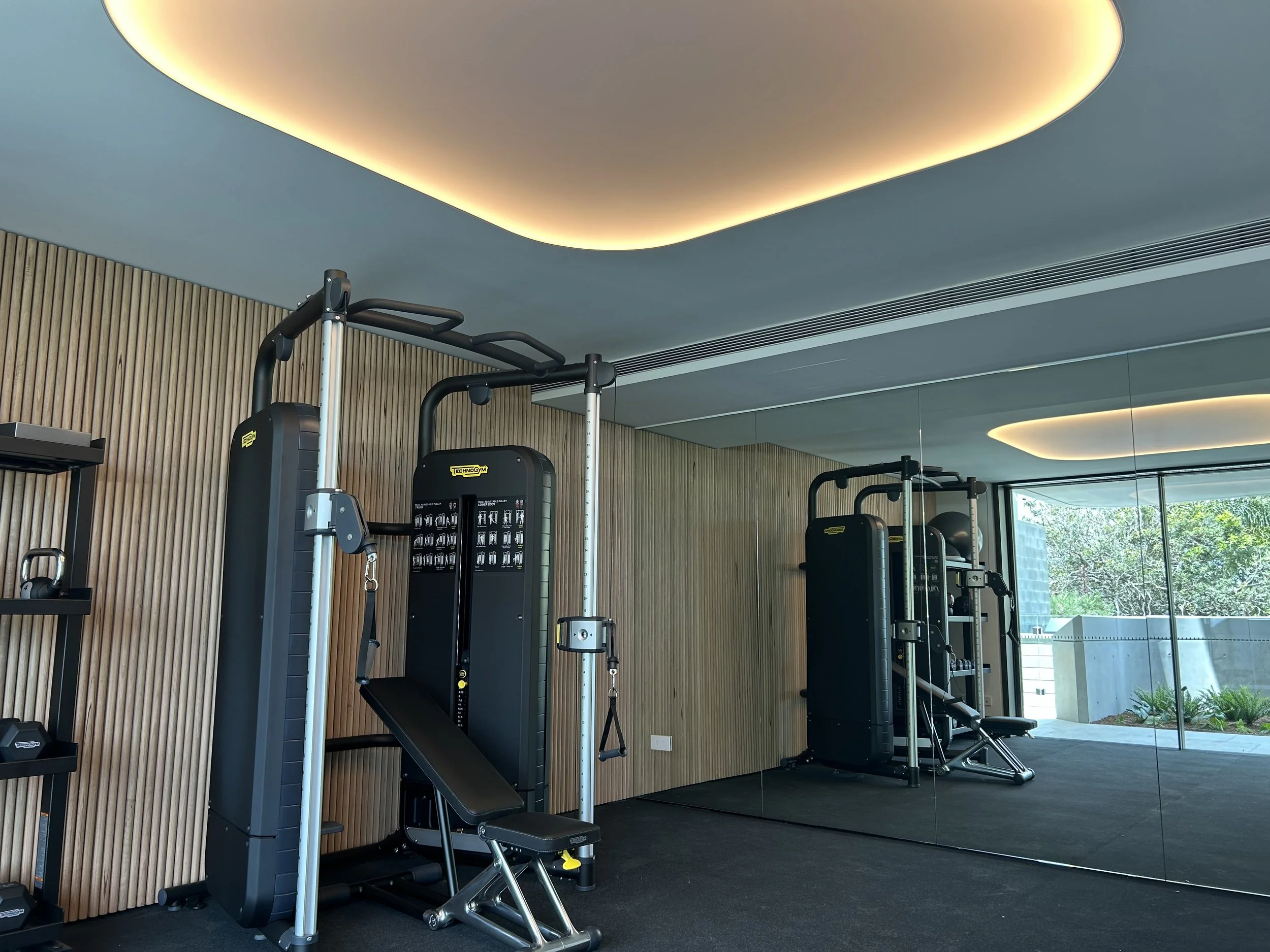 Gym Room Large Rectangular Shape Custom Bespoke LED Lighting Stretch Diffuser Ceiling