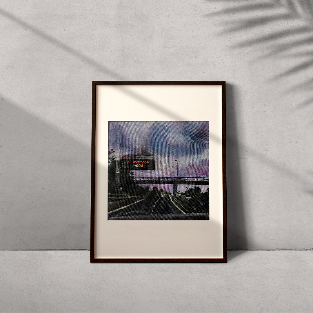 I love you more - Mounted Art Print