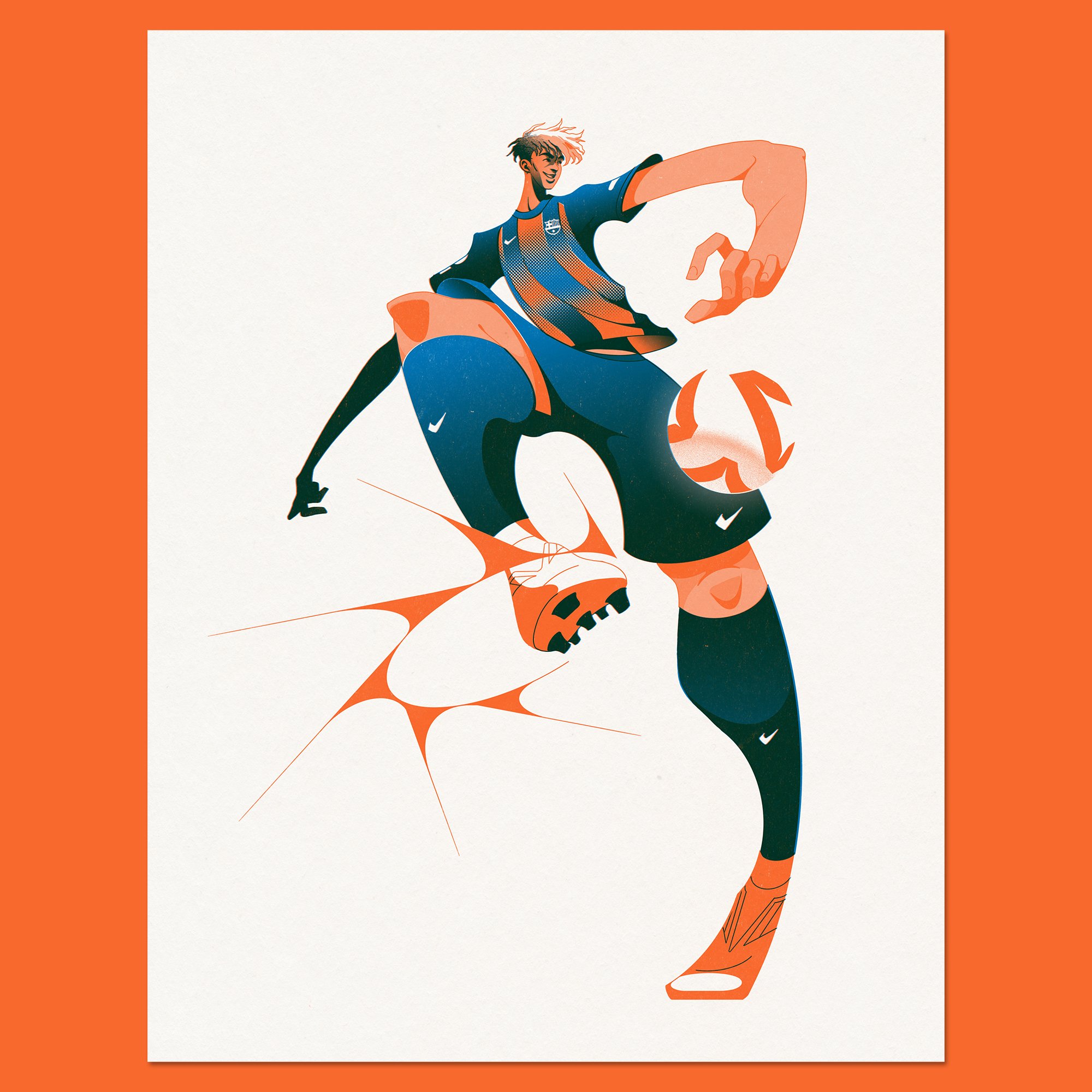 Lamine Yamal Risograph Print