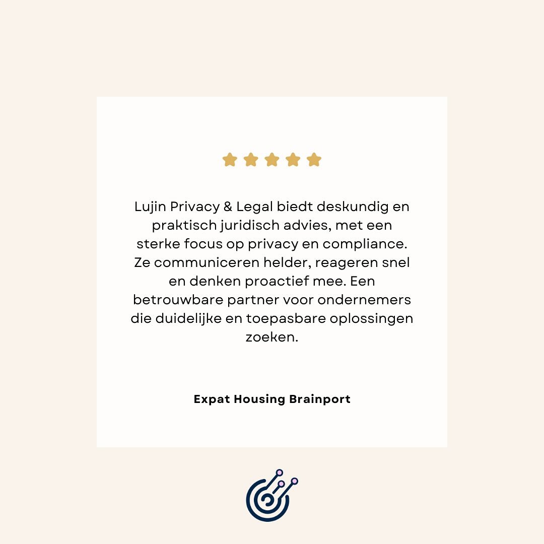 Weer een tevreden klant! ⭐️ Bij Lujin Privacy &amp; Legal doen we er alles aan om juridisch advies te geven dat praktisch toepasbaar is binnen jouw organisatie. Dank voor het vertrouwen! 

#privacy #juridischadvies #juridischadviesbureau #juridischka