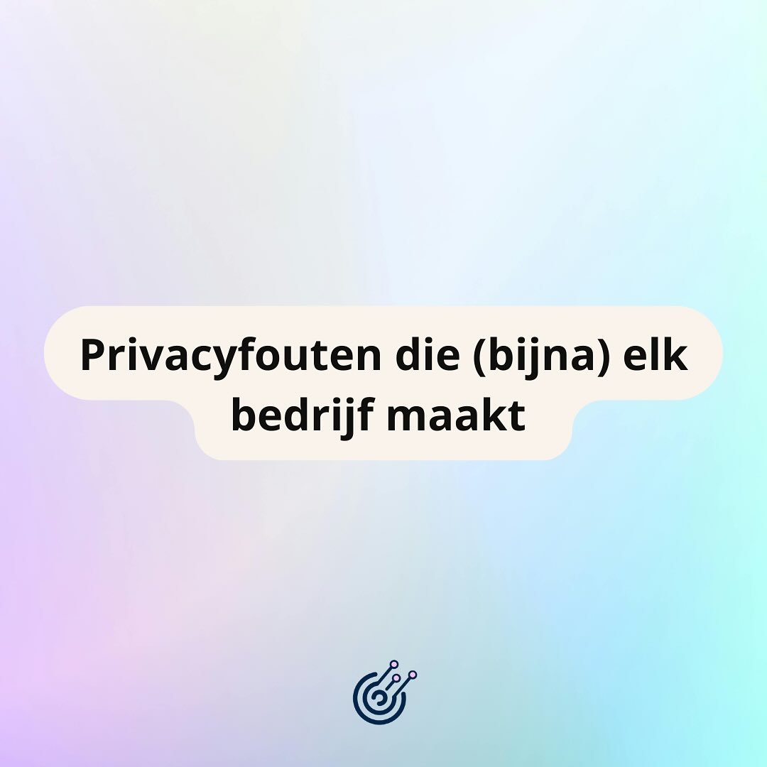 Nog steeds worden er veel fouten gemaakt als het gaat om privacy (AVG). 
In deze carousel deel ik de 3 simpele fouten bij ondernemingen die ik regelmatig tegenkom:

1️⃣ &ldquo;Ik doe niks met persoonsgegevens&rdquo; of &ldquo;ik ben toch maar klein?&