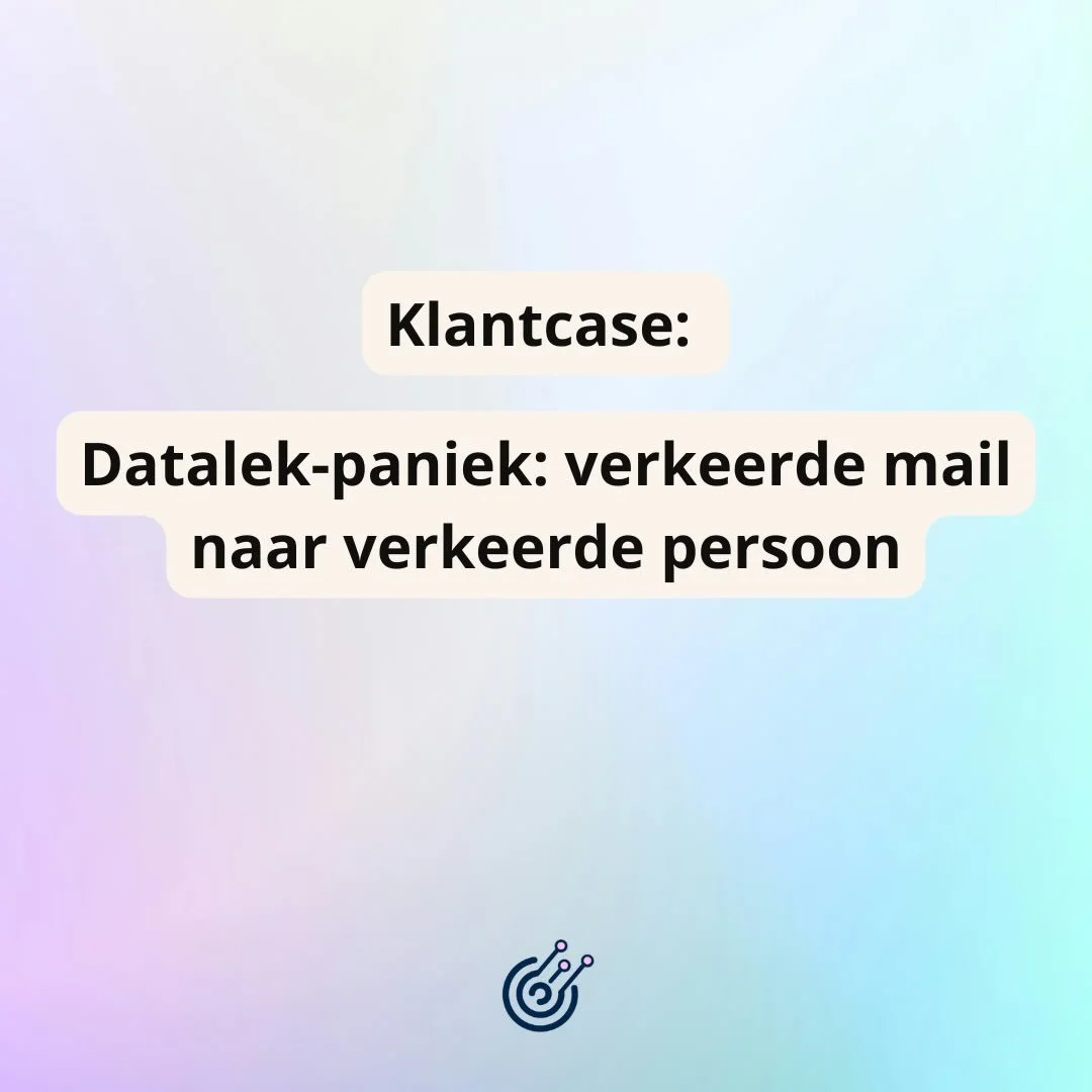 Een bestand met persoonsgegevens werd per ongeluk gemaild naar de verkeerde persoon. Dit kan iedereen overkomen. Natuurlijk doe je er alles aan om het te voorkomen: goede beveiliging, duidelijke processen en training.

Maar als het toch gebeurt, is &