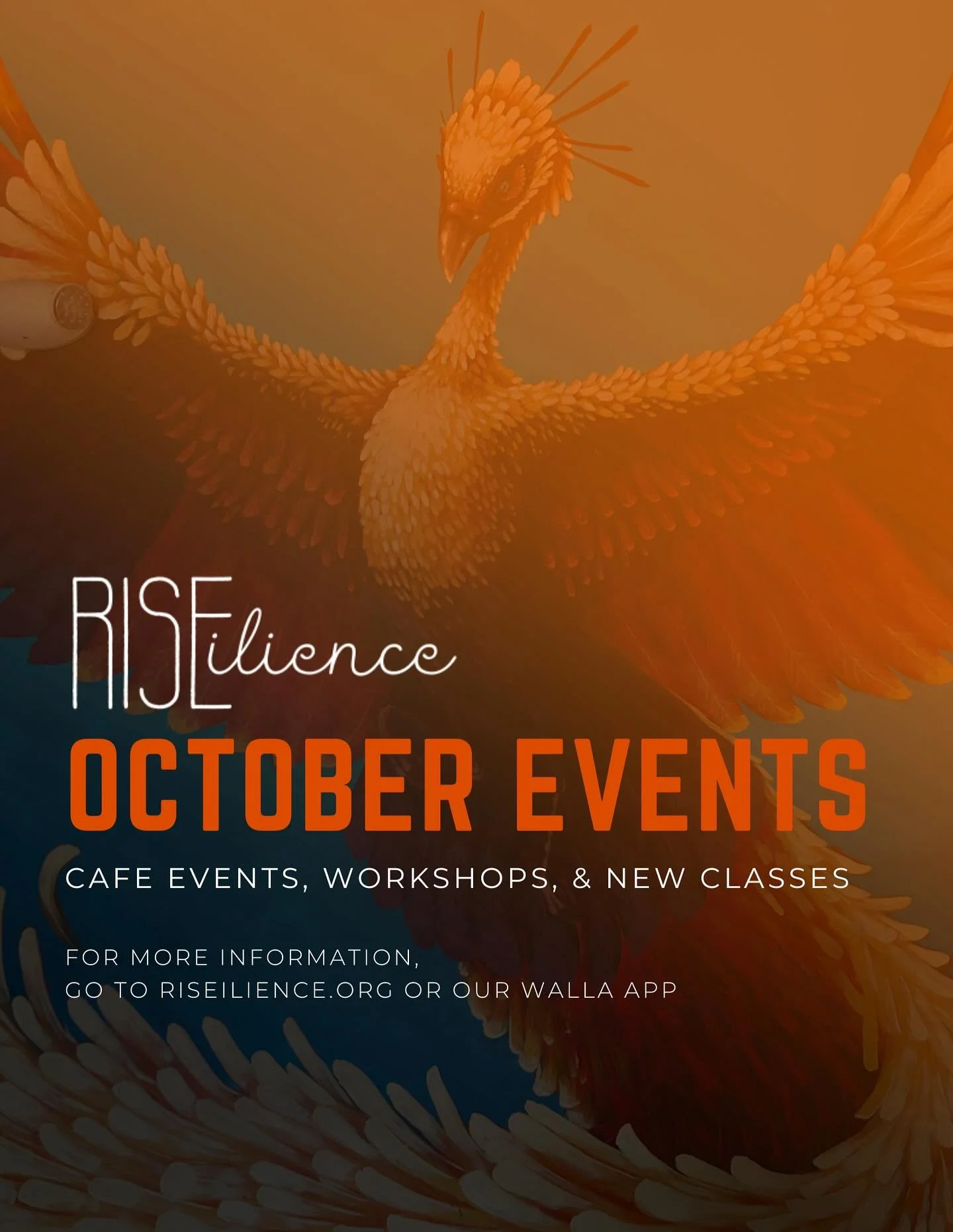 October is jam packed with events! Go onto Walla or our website to book your spot now!