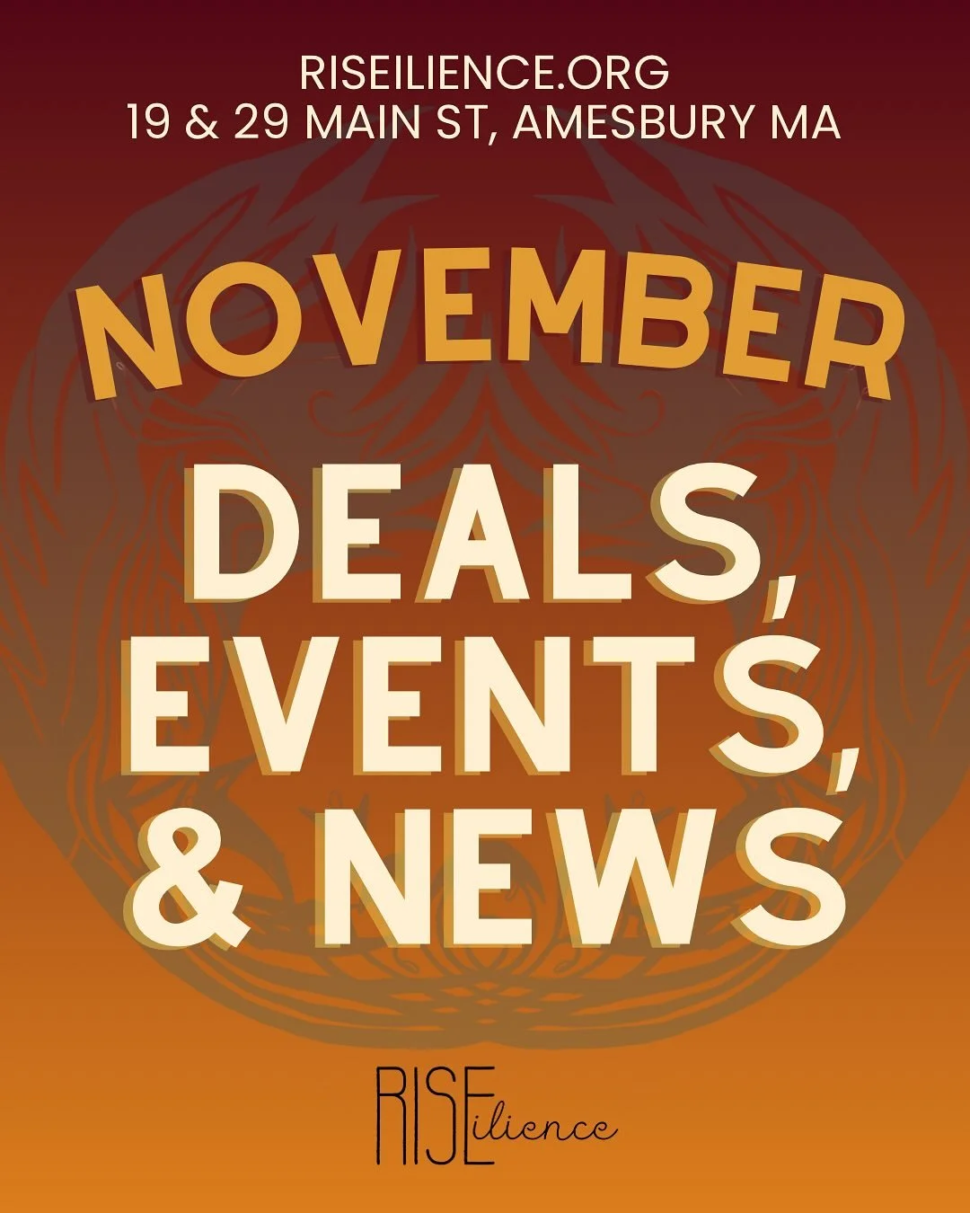 November Deals, Events, &amp; News! Join us for heated classes/packages, and amazing events. Link in our bio to our website, or download the Walla app to have all access to our events. See you around this November!!