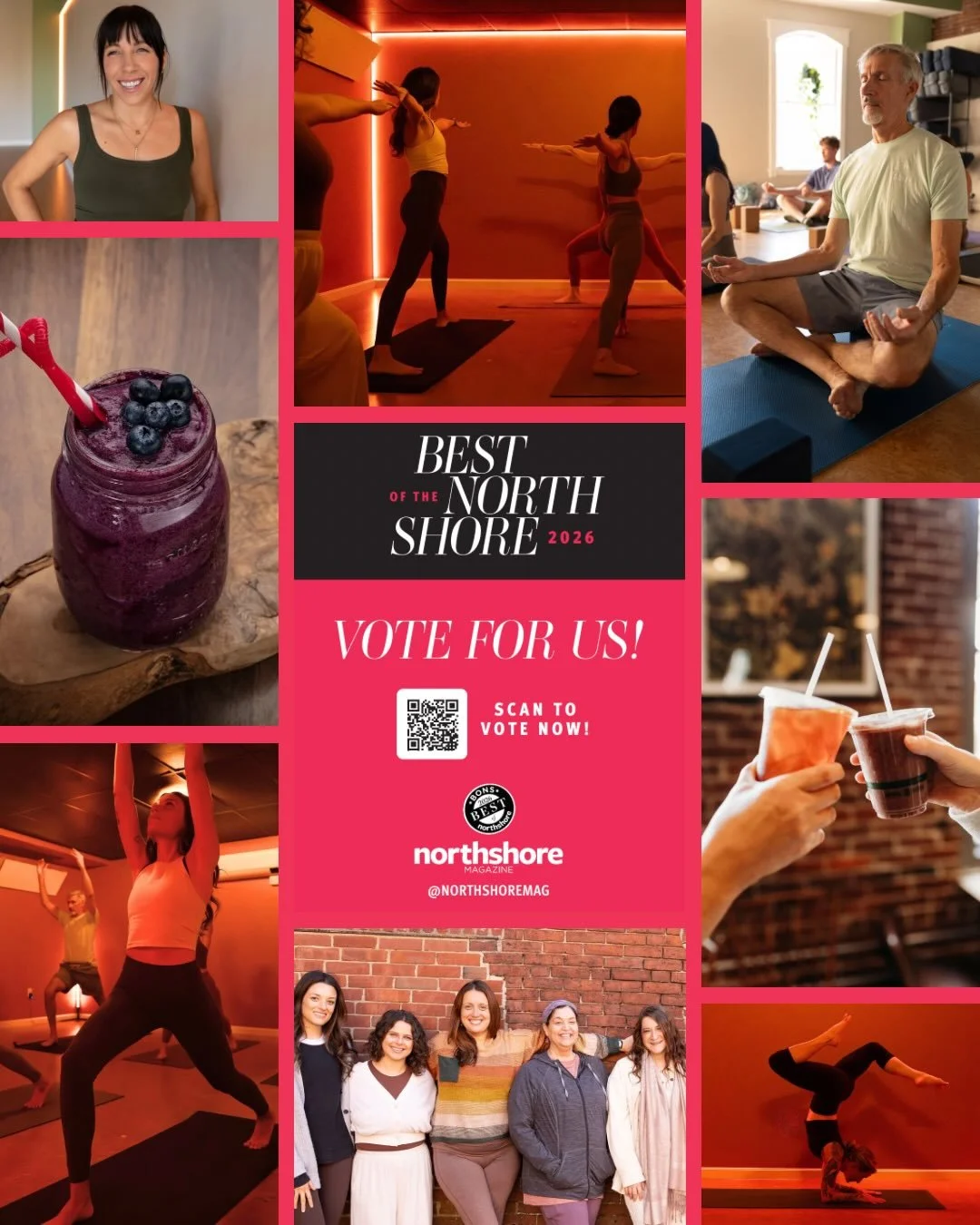 With immense excitement, RISEilience &amp; Phoenix Cafe is nominated for Best of North Shore (BONS) in 3 categories: Best Yoga Class, Best Fitness Class (Specialty), and Best Smoothie. 
It is an honor to be recognized and celebrated!! Thank you to ou