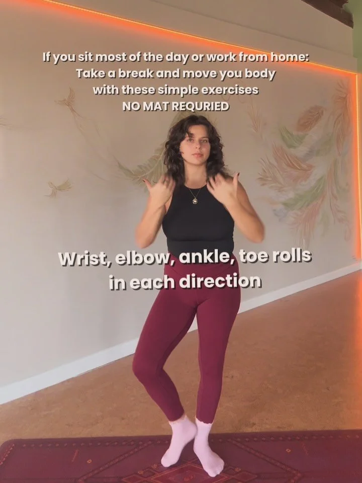Sitting all day or working from home? Here are a few standing exercises to help open up the body - no mat needed. 
If your interested in 60 minutes of this, come check out our Deep Stretch &amp; Yin classes (heated &amp; nonheated) at our studio in A