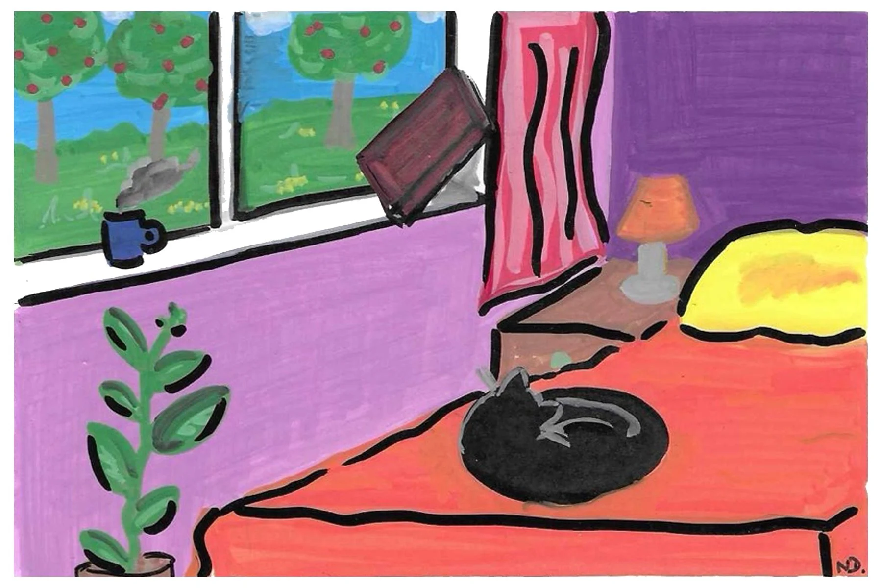 Chocolat dort sur le lit.jpg