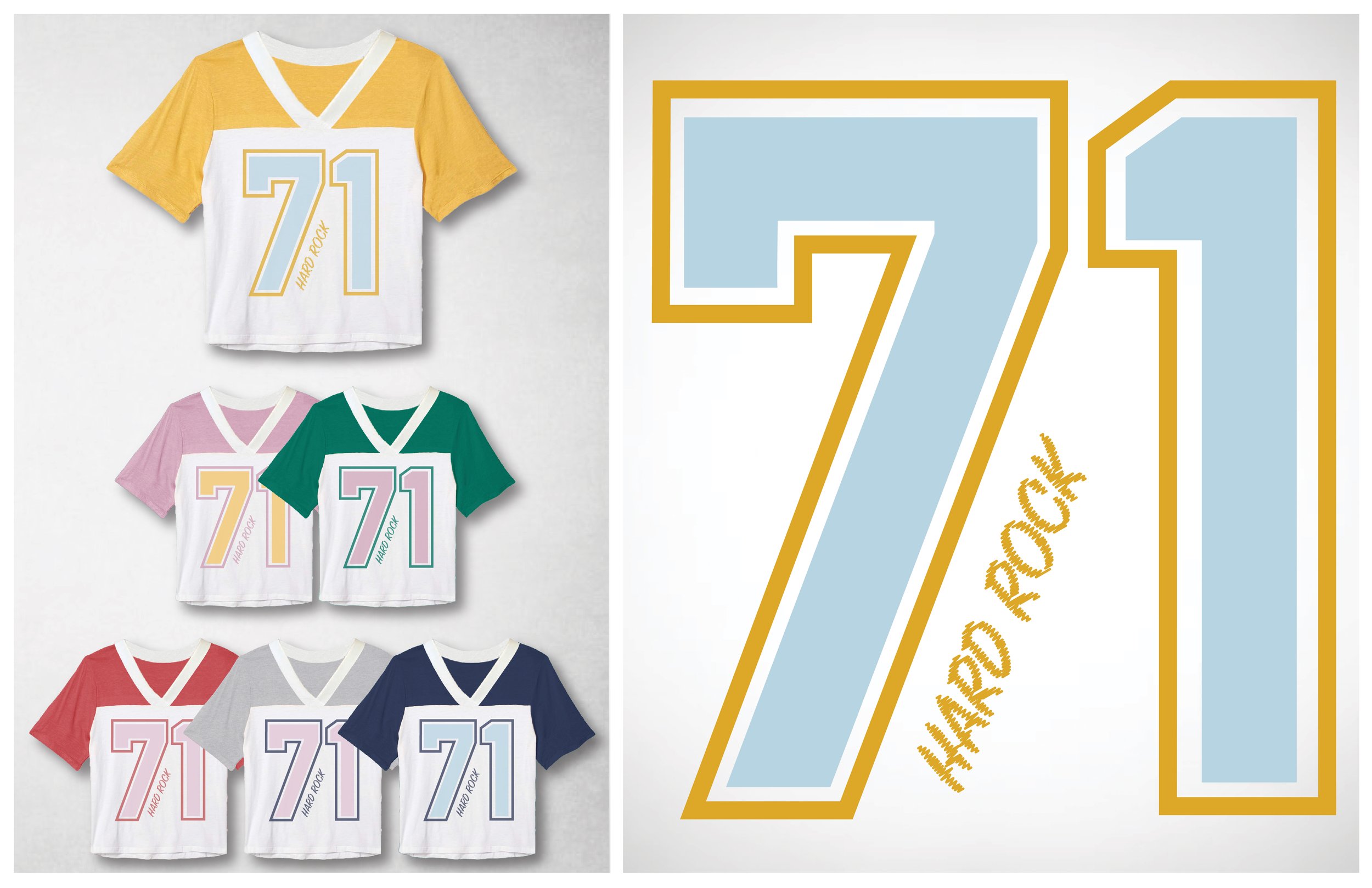 Hard Rock Varsity Short Sleeve Crop Jersey