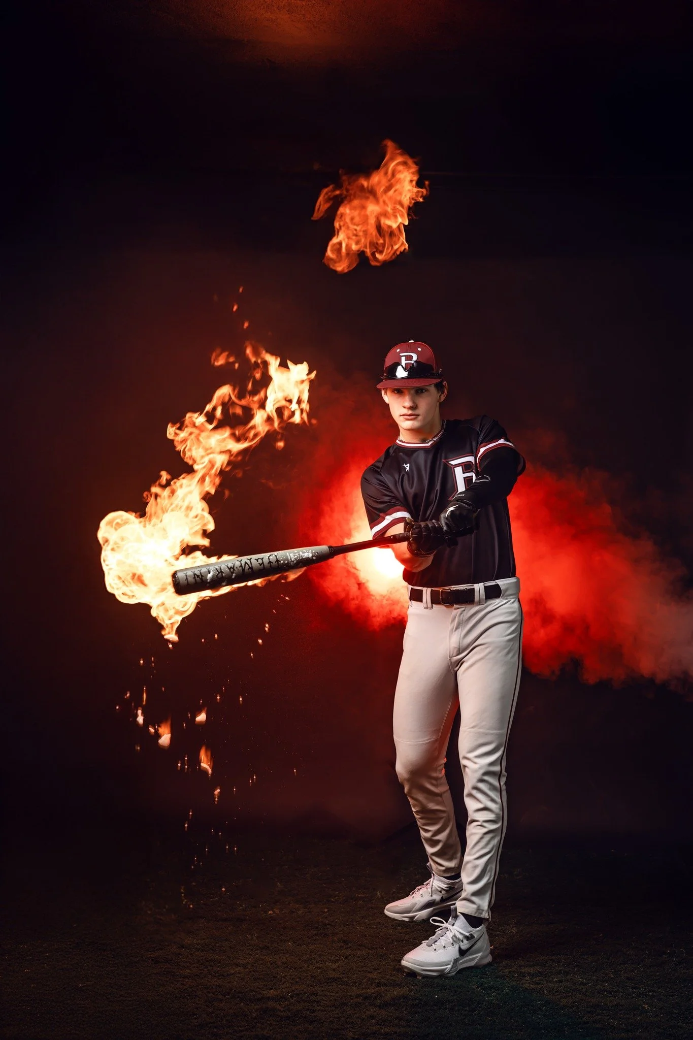 sports photographers in arkansas with fire.jpg