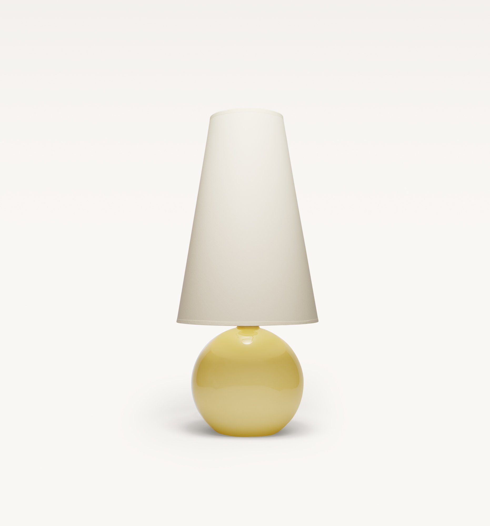 Large Cream Opalin Glass Lamp