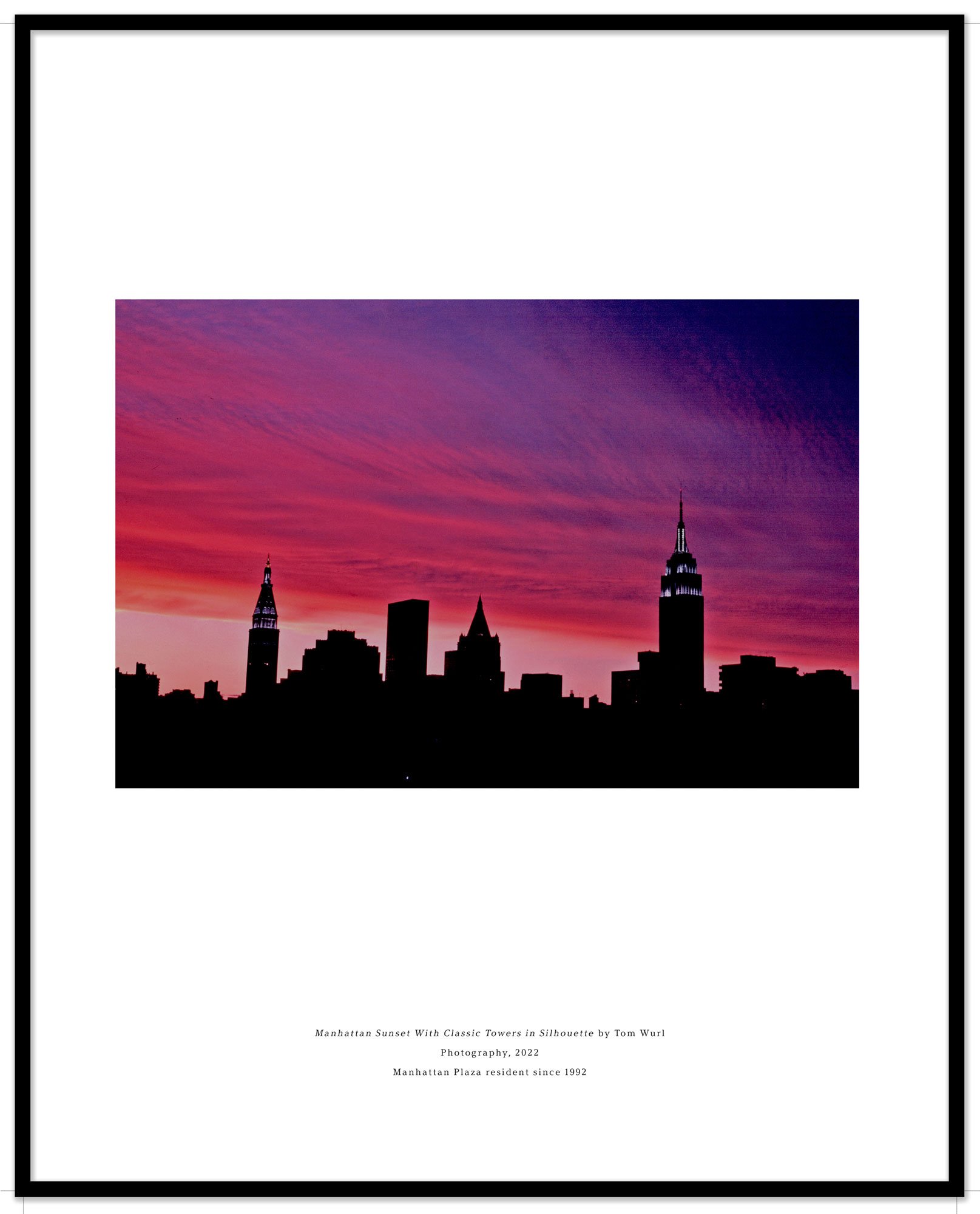 Manhattan Sunset With Classic Towers in Silhouette (2022)  Tom Wurl 