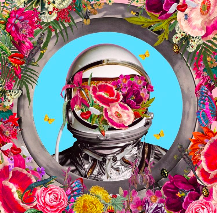 Pomegranate David Krovblit: Astronauta – Puzzle Da 1000 Pezzi, 63,5x63,5 Cm, Arte Pop E Nostalgia, Carta Opaca Di Qualità