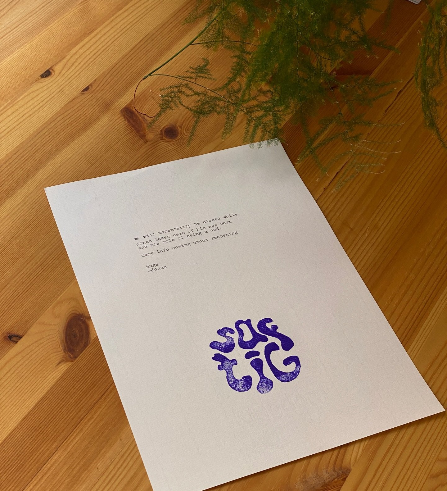 Papa be busy at home, 
news of reopening announced late april/ early may
Hugs Jonas❤️