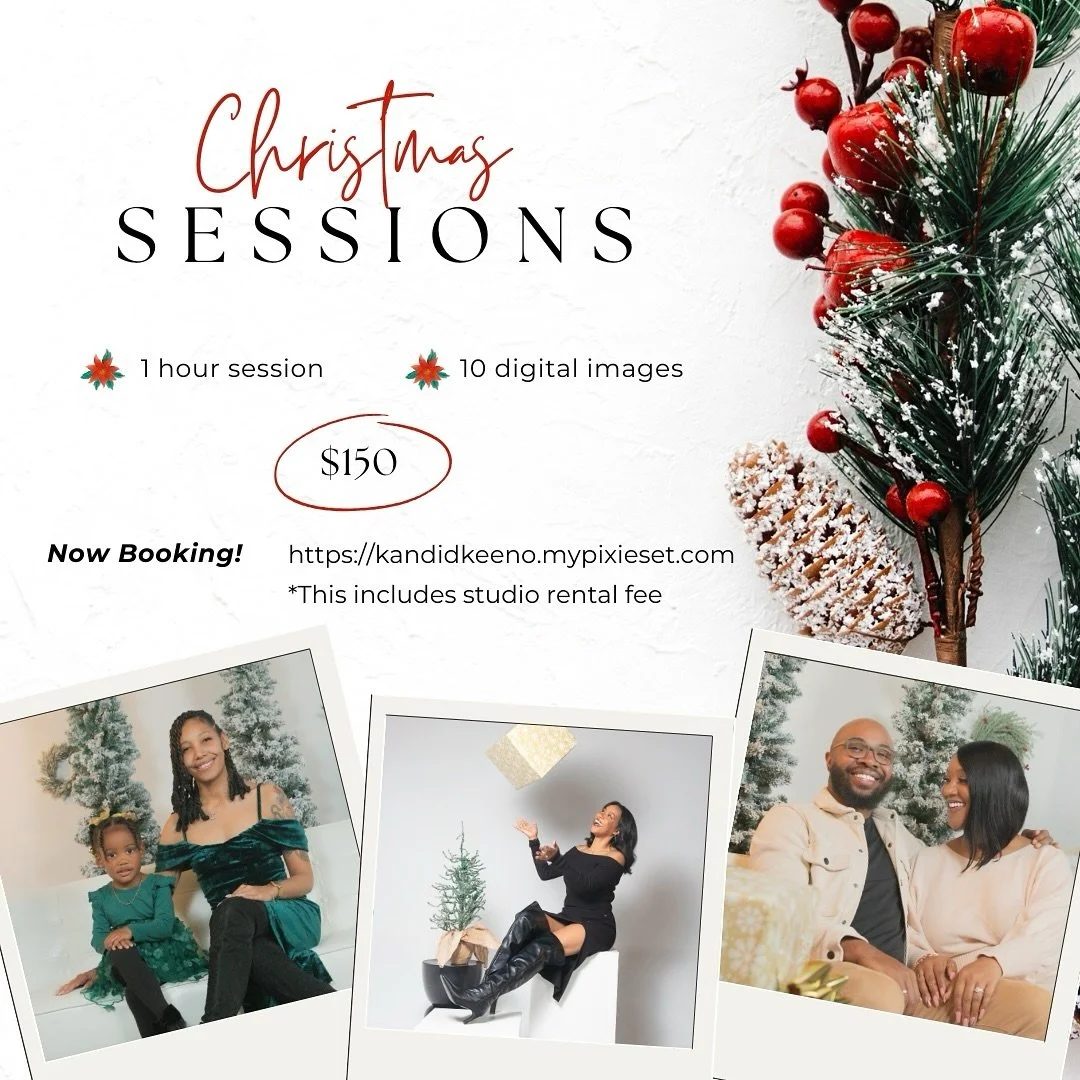 Offering Christmas Special Sessions 🎄

#Canon #NashvillePhotographer #Nashville #Clarksville #BookNow #LetsShoot #portraitphotography #HolidayVibes #JoyfulMoments #Tistheseason #HolidaysInNashville #SlayTheSeason