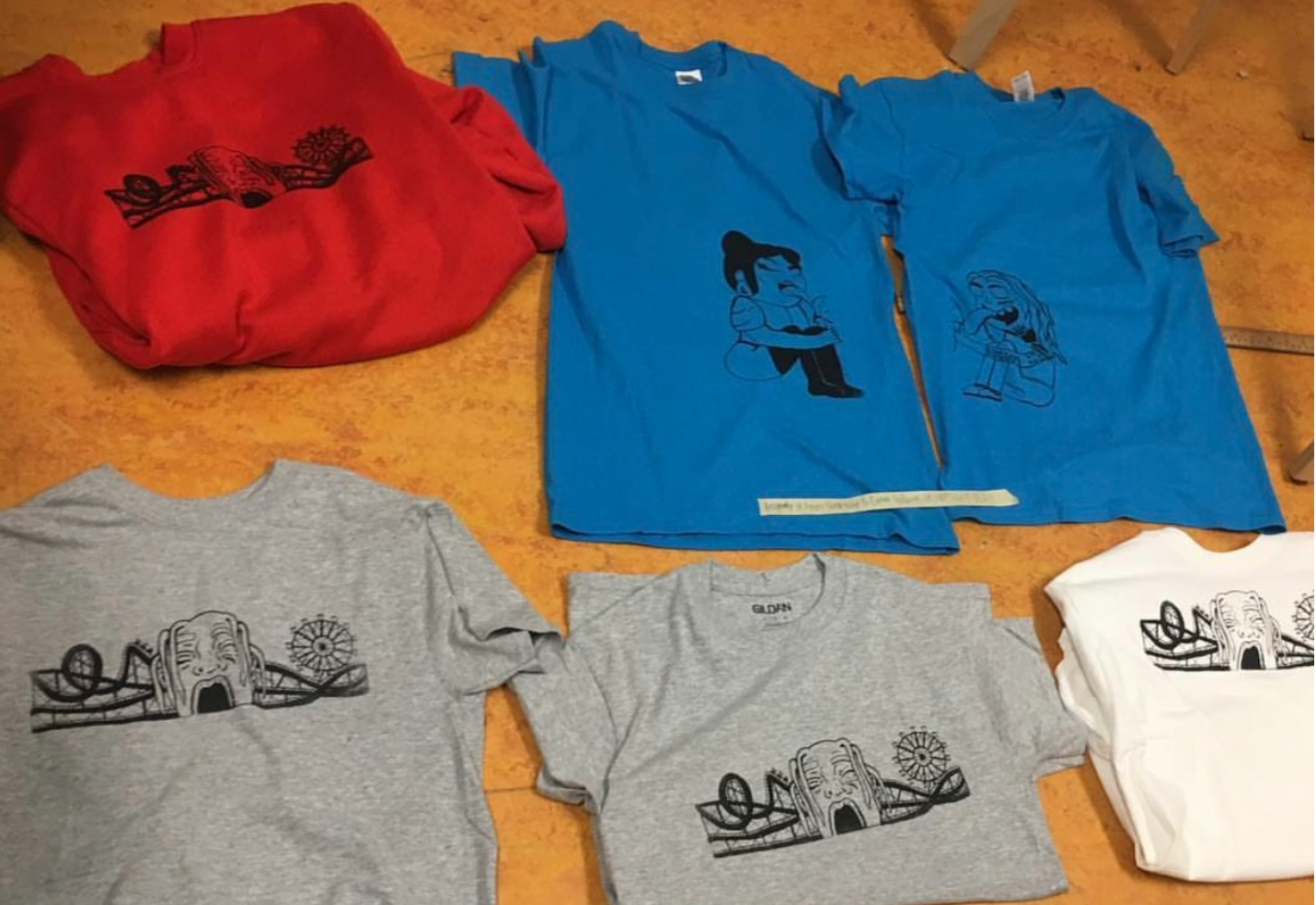 "Astroworld" and "FEFE" screen prints as a project for Advanced Art class