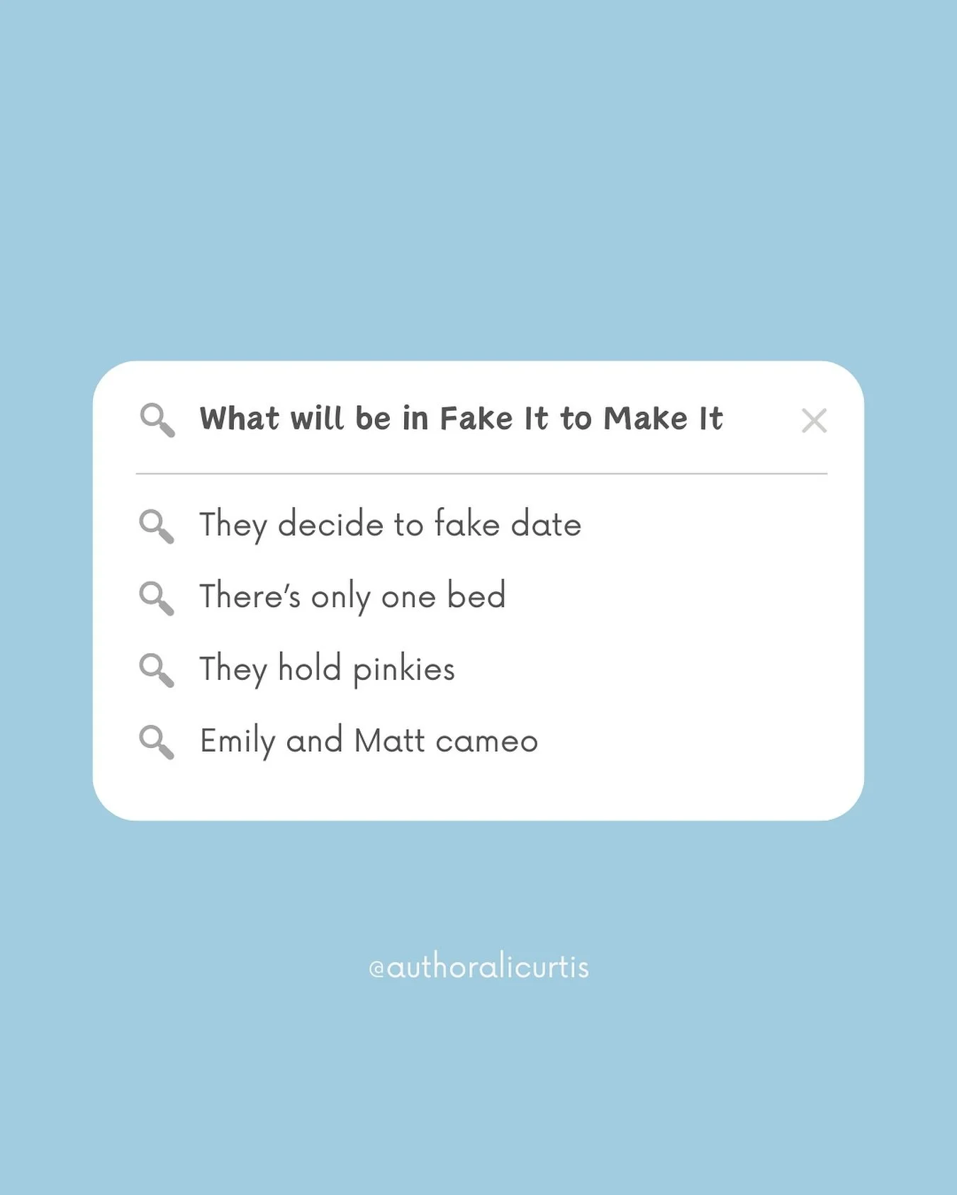Book Two is coming - I promise!

Here are some of the things you can expect to find in my next book.

What else are you hoping to see?