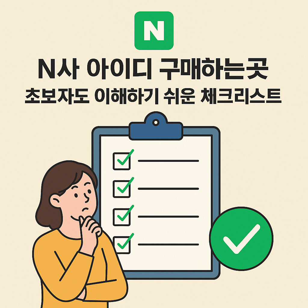 네이버 아이디 구매하는곳 중 초보자도 이해하기 쉬운 체크리스트