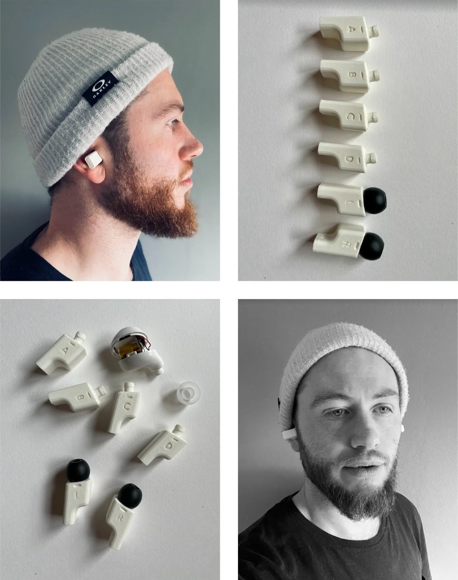 Braun Inspired Industrial Product Design Wireless Headphones Duncan Crosse FDM 3D Print Prototype Testing