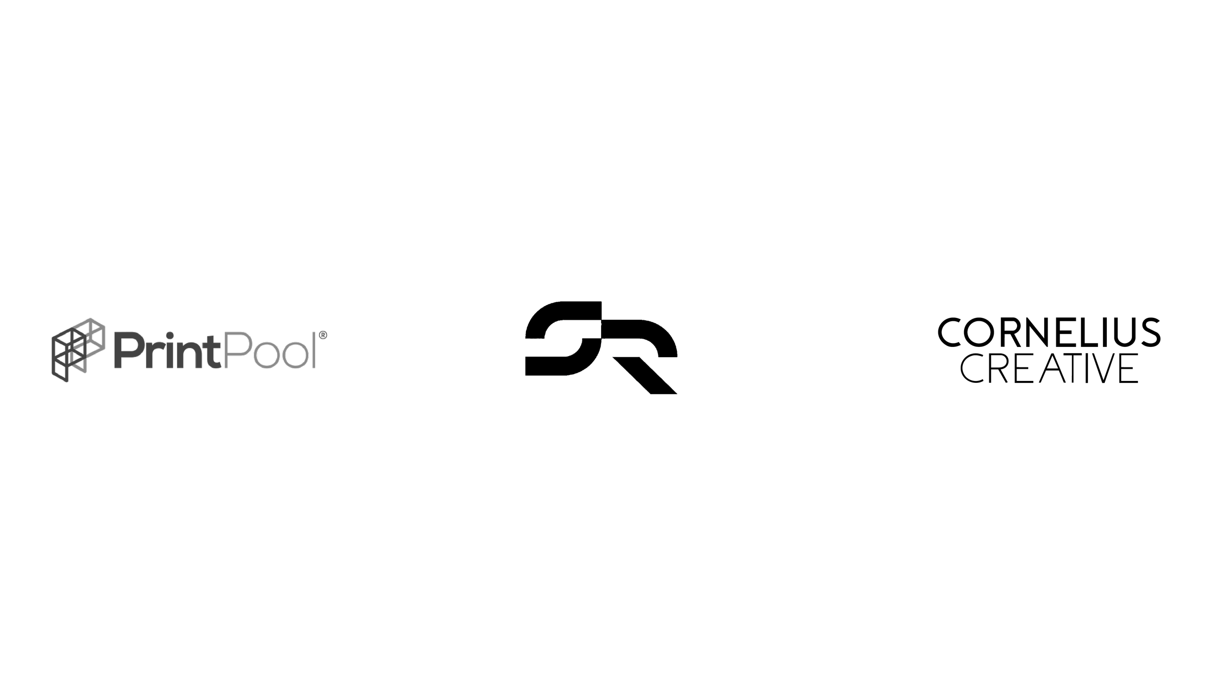 Black background with white and gray logos and text, including PrintPool and other brand marks.